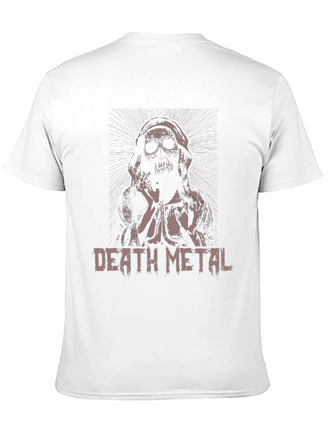 Death Metal Skull Graphic Black T-Shirt