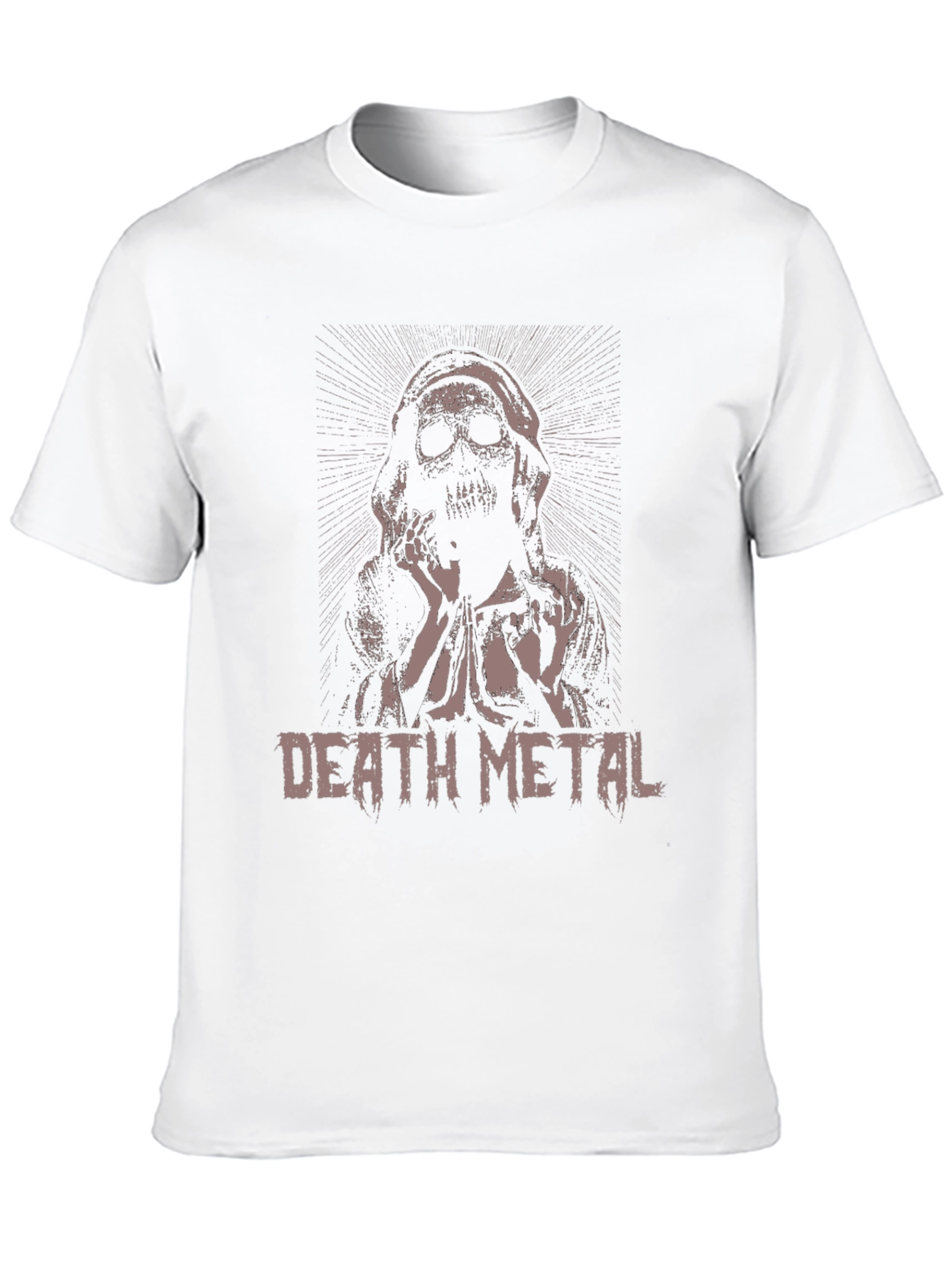 Death Metal Skull Graphic Black T-Shirt