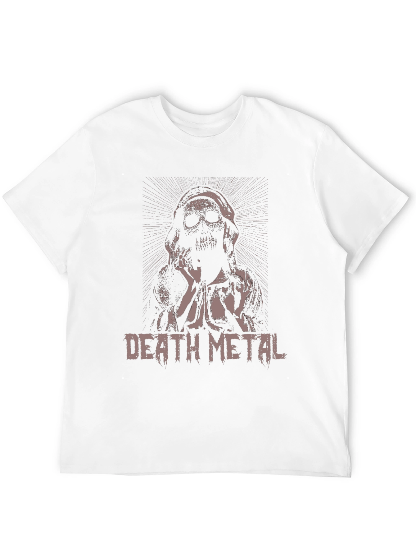 Death Metal Skull Graphic Black T-Shirt