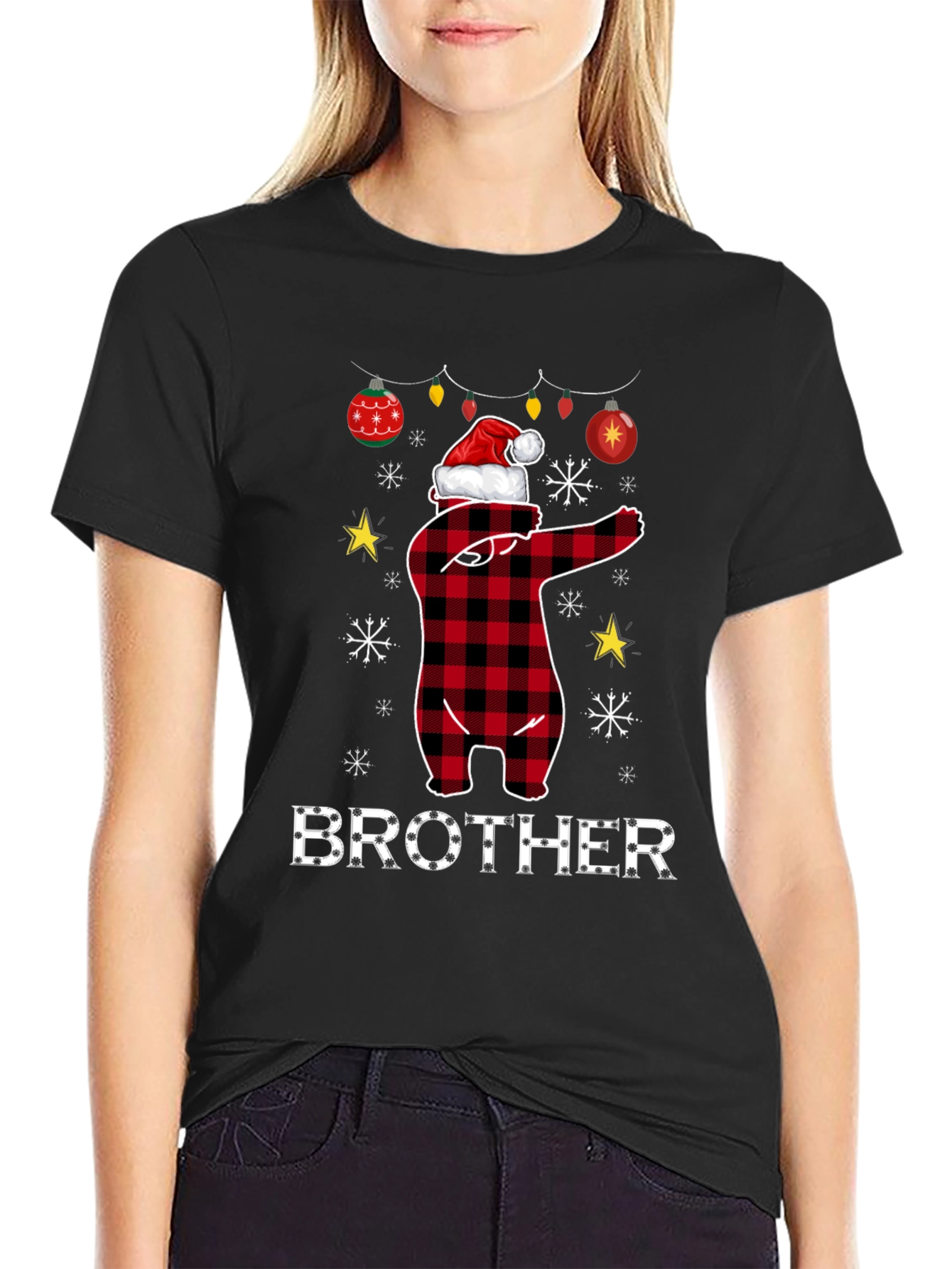 Brother Christmas Bear Dab T-Shirt