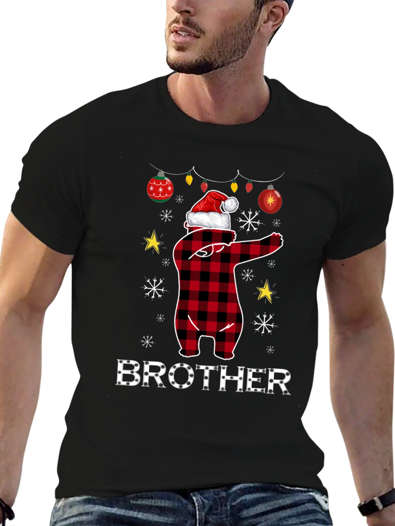 Brother Christmas Bear Dab T-Shirt