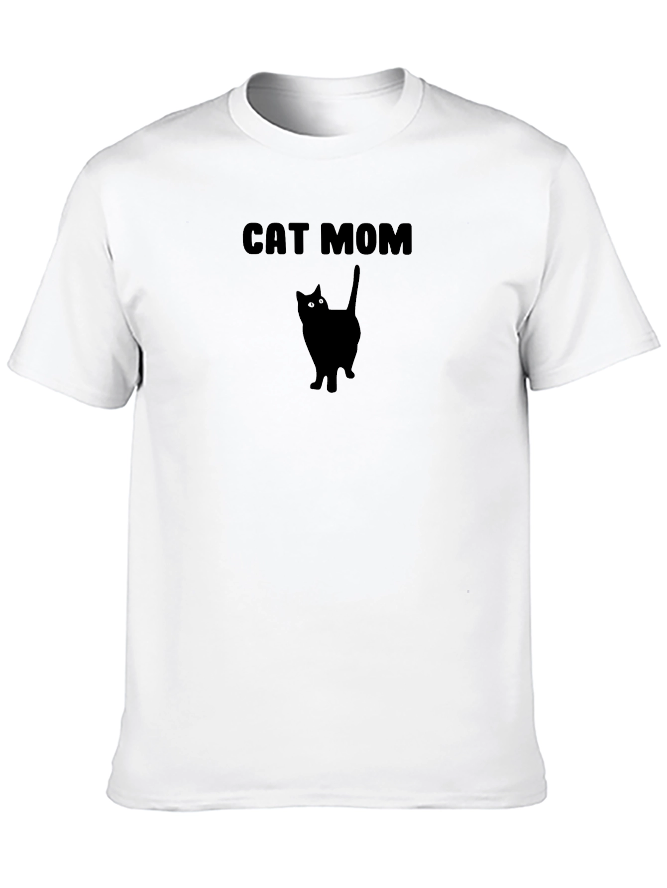Cat Mom T-Shirt - Black Cat Silhouette