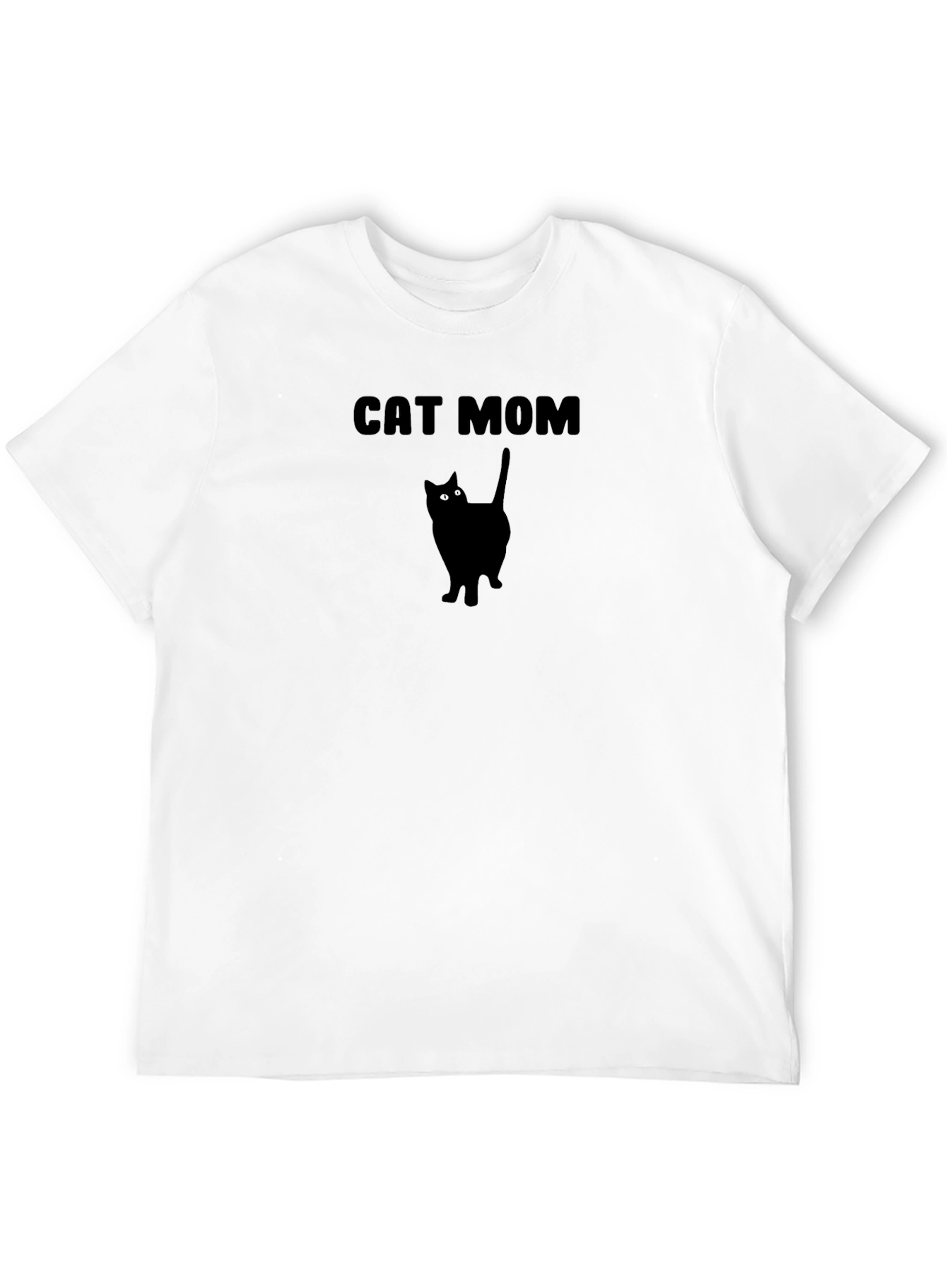 Cat Mom T-Shirt - Black Cat Silhouette