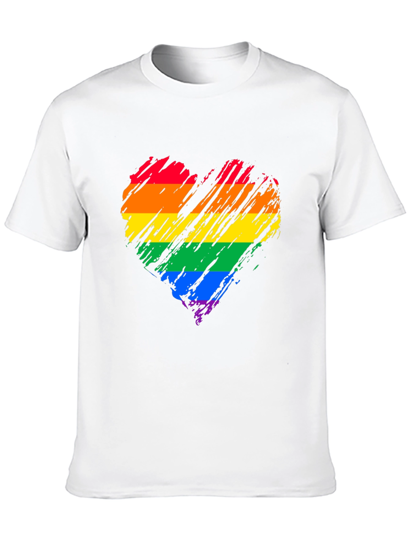 Rainbow Heart Graphic Tee - Pride Month Apparel