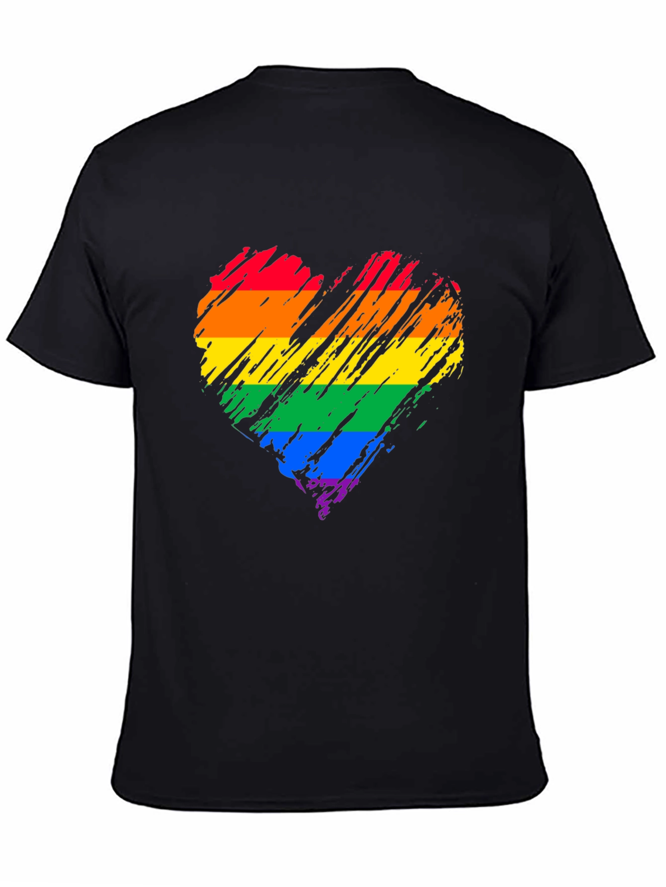 Rainbow Heart Graphic Tee - Pride Month Apparel