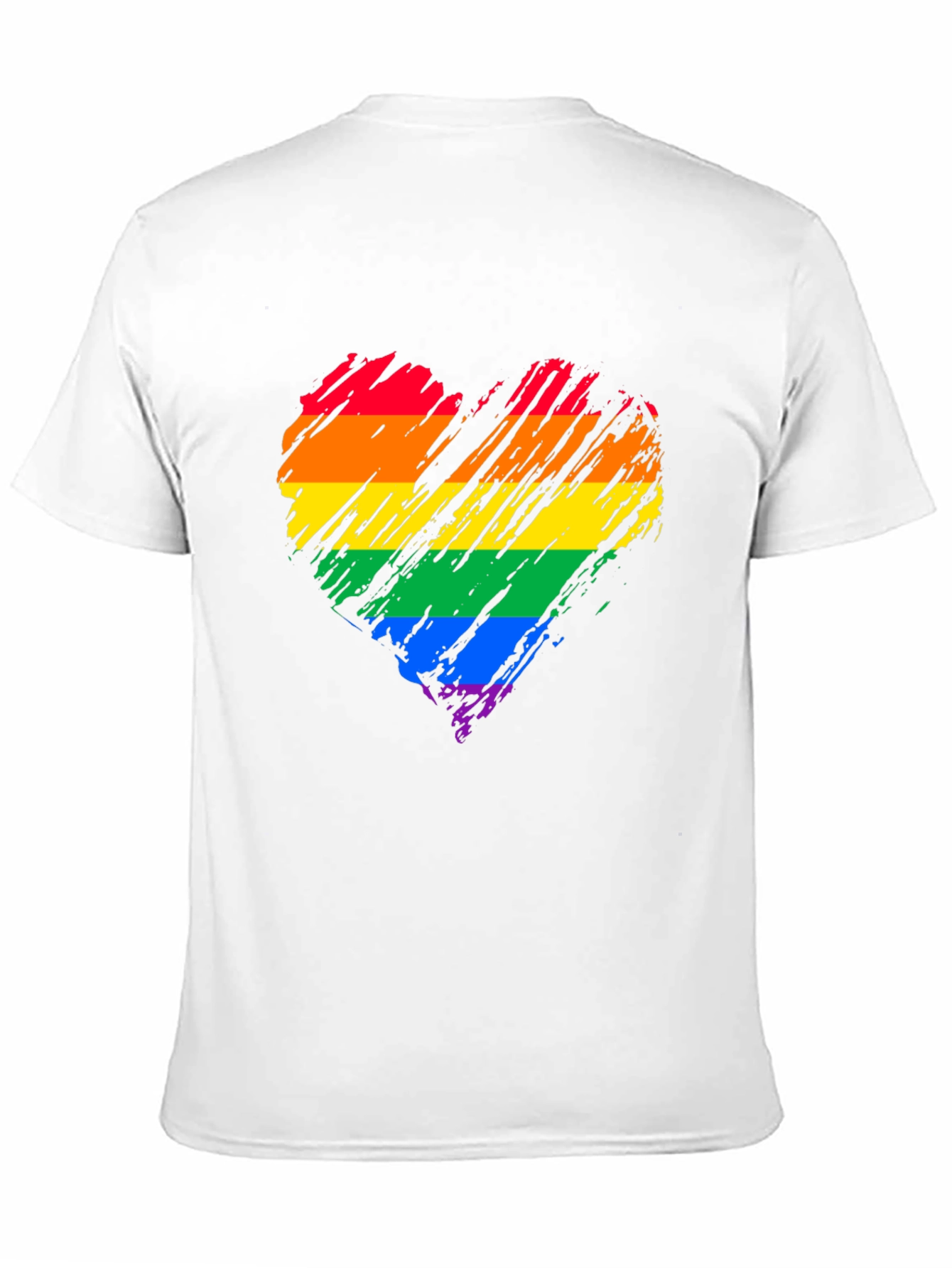 Rainbow Heart Graphic Tee - Pride Month Apparel