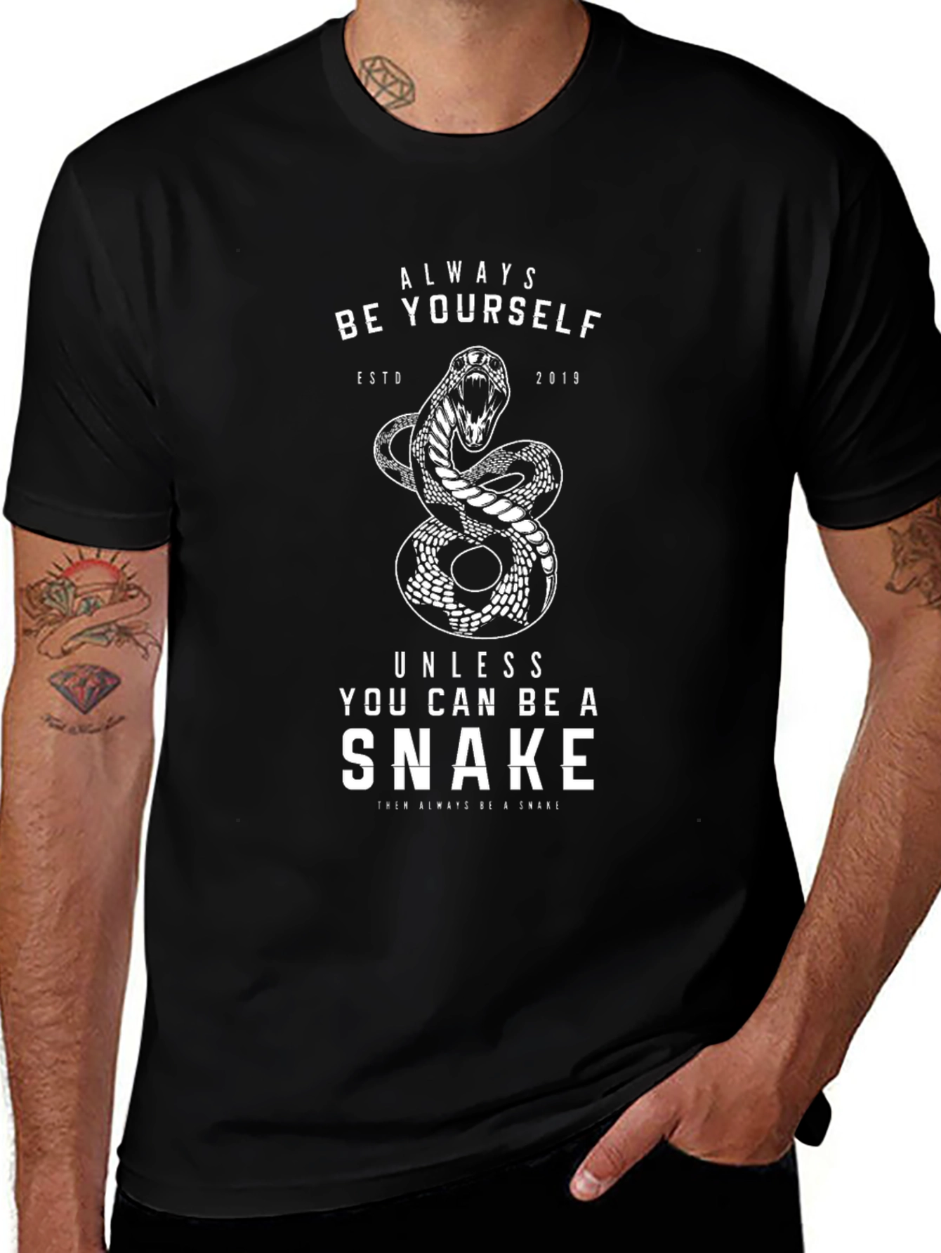 Be Yourself Snake Graphic T-Shirt