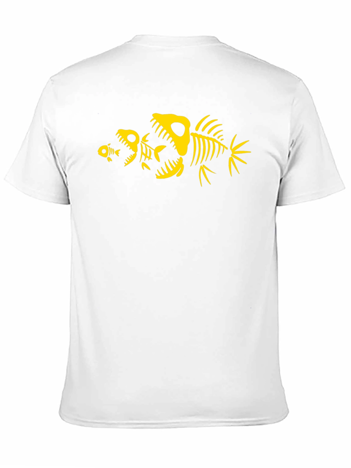 Fish Skeleton Graphic Tee - Black Cotton
