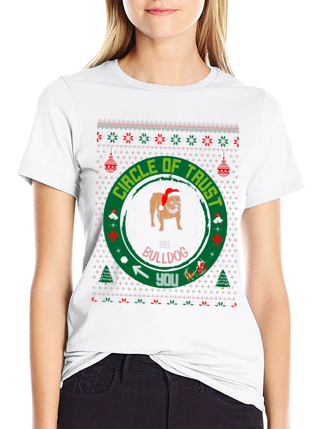 Circle of Trust Bulldog Christmas T-Shirt