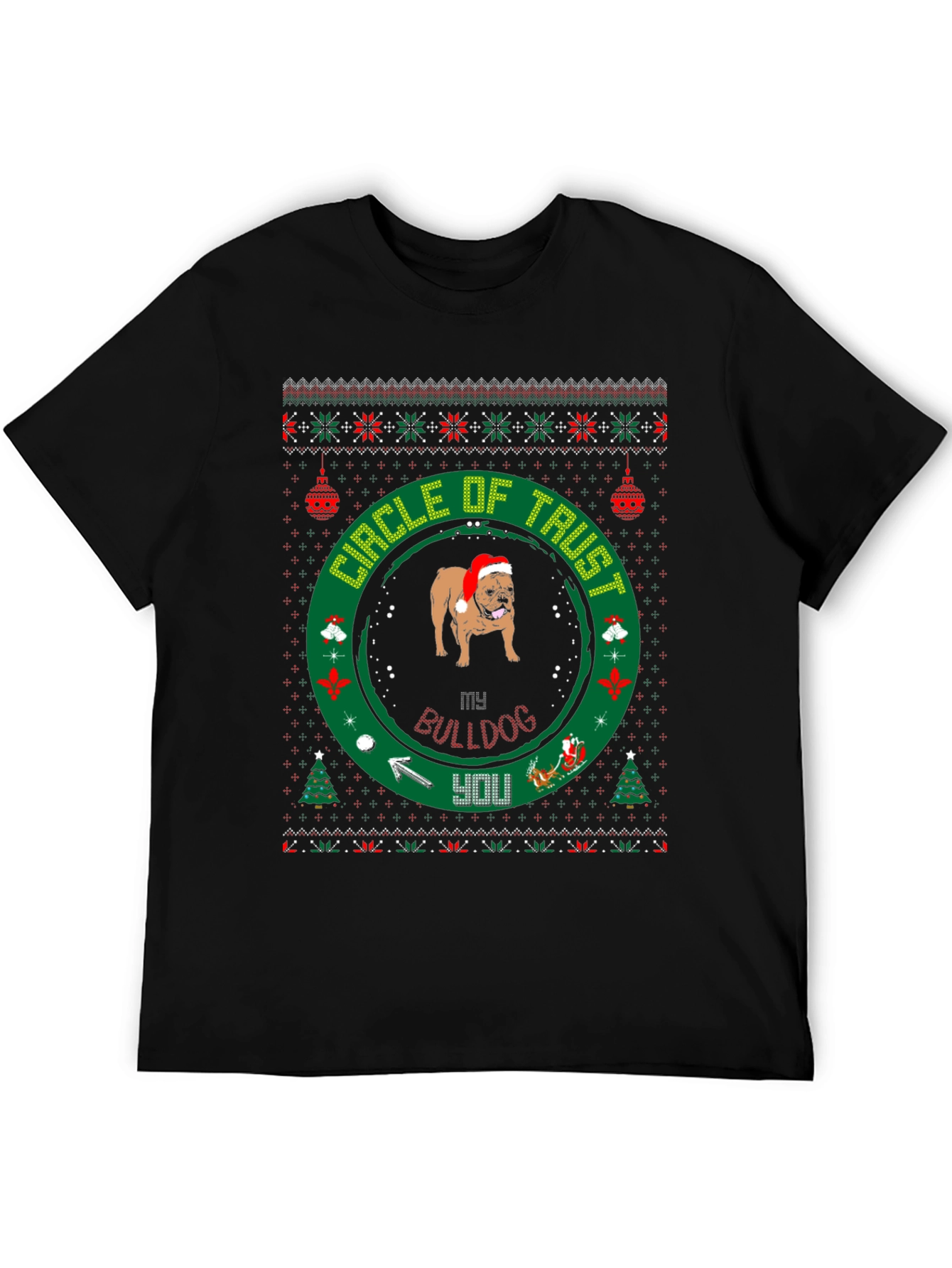 Circle of Trust Bulldog Christmas T-Shirt