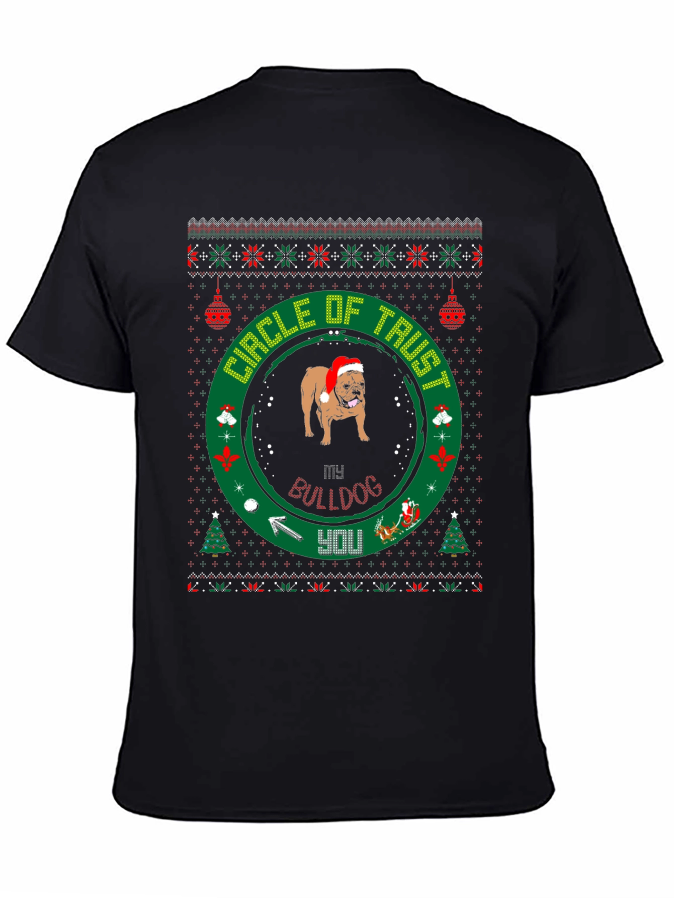 Circle of Trust Bulldog Christmas T-Shirt