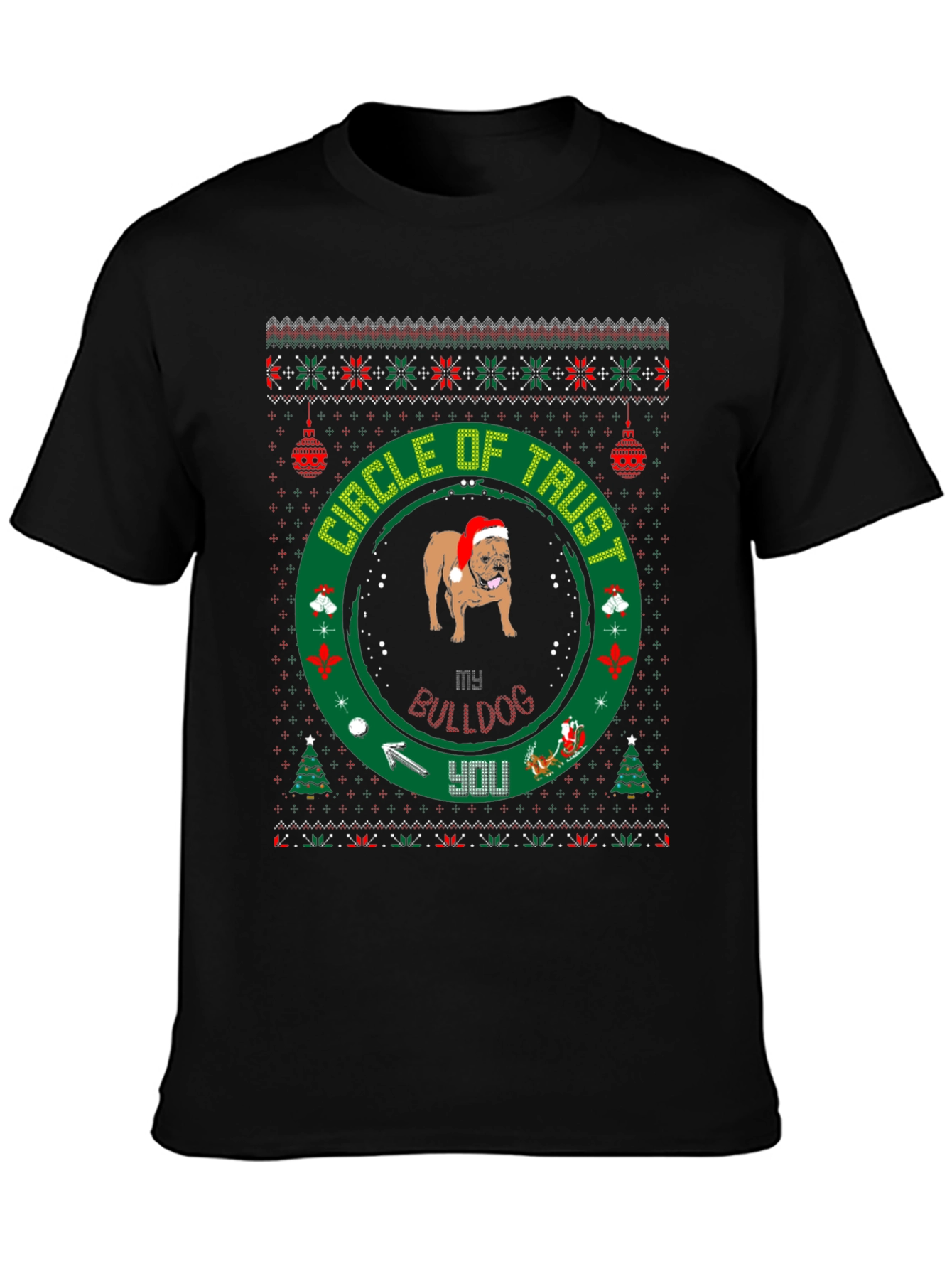 Circle of Trust Bulldog Christmas T-Shirt