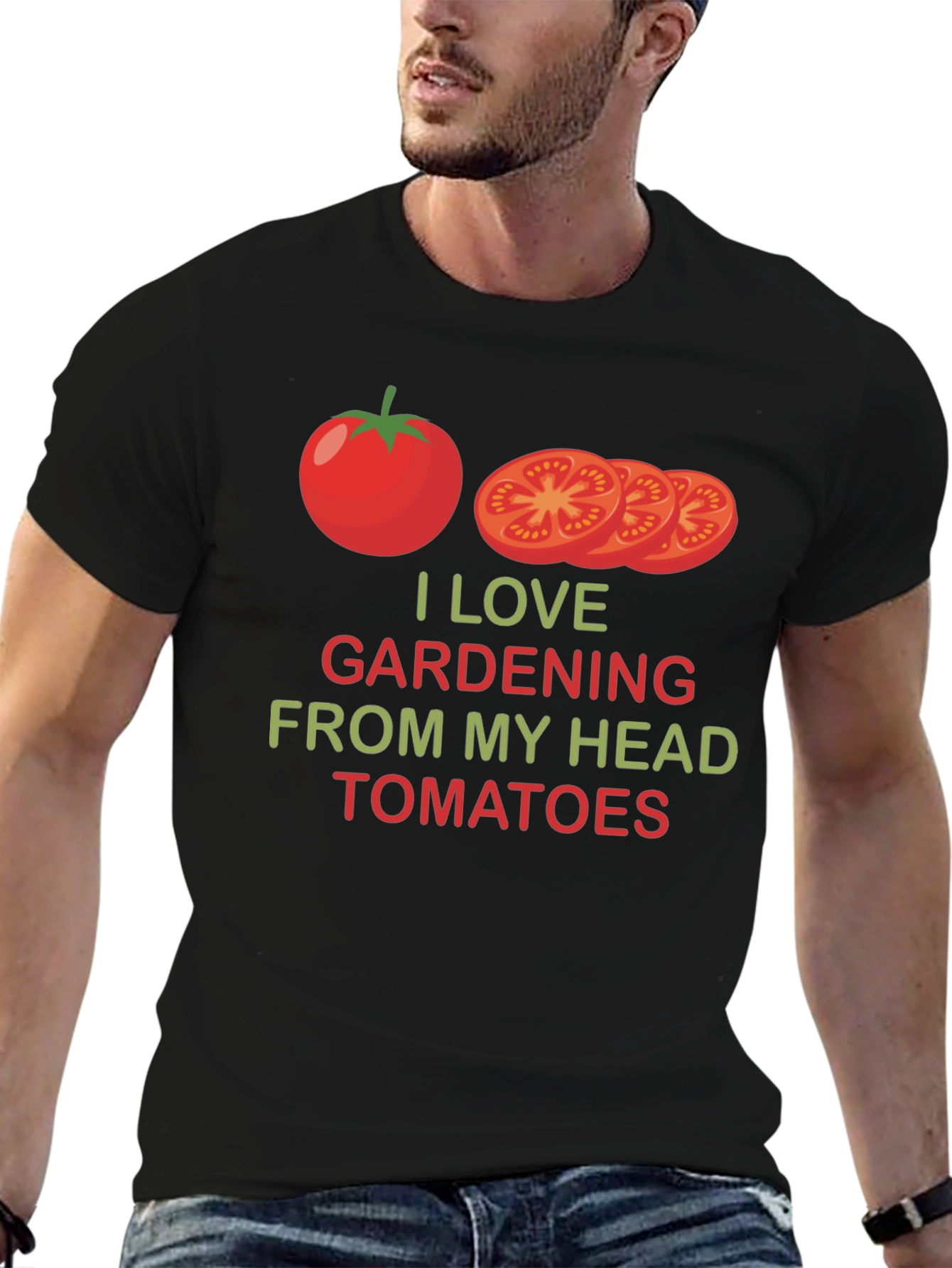 I Love Gardening From My Head Tomatoes T-Shirt