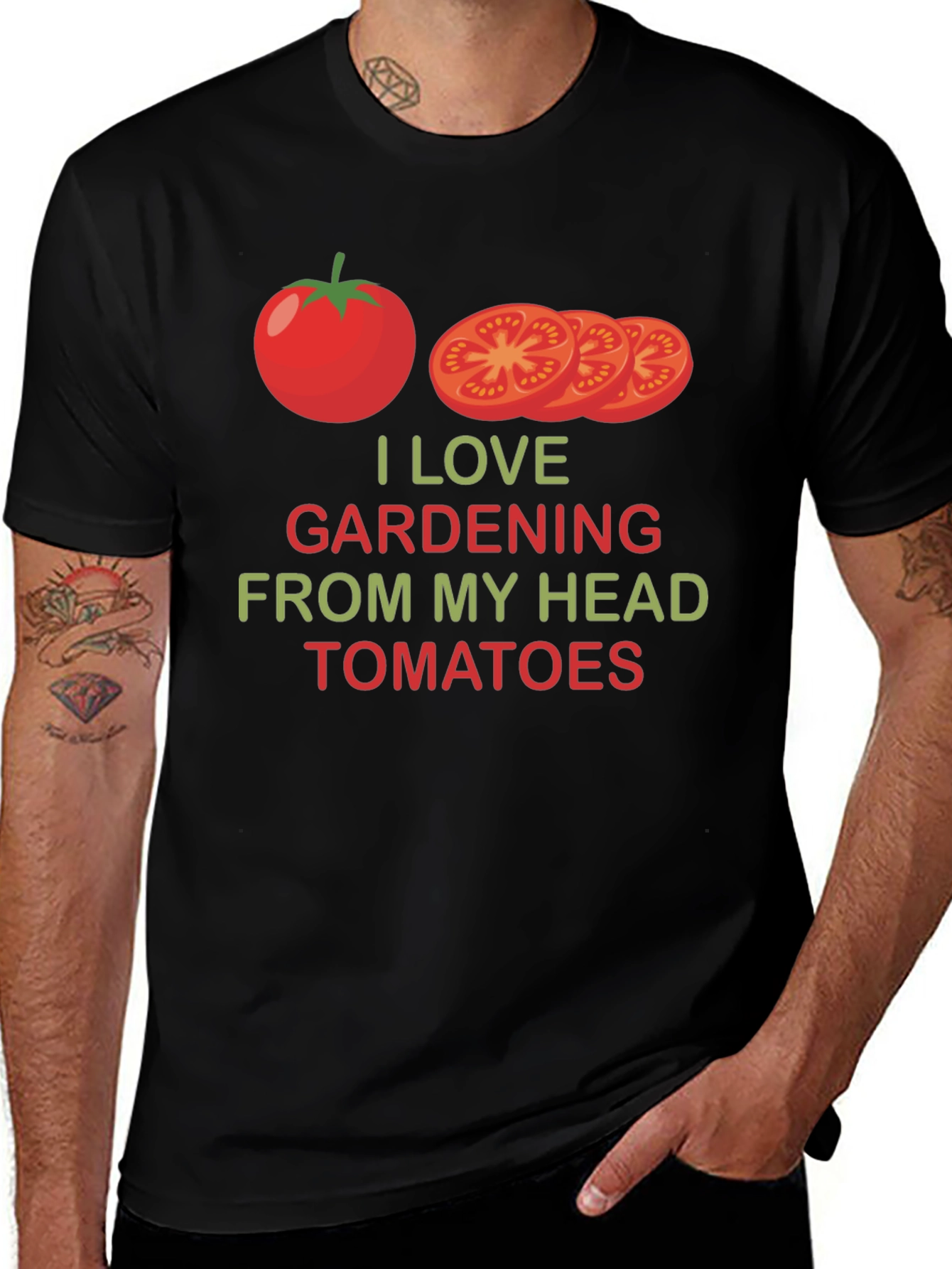 I Love Gardening From My Head Tomatoes T-Shirt