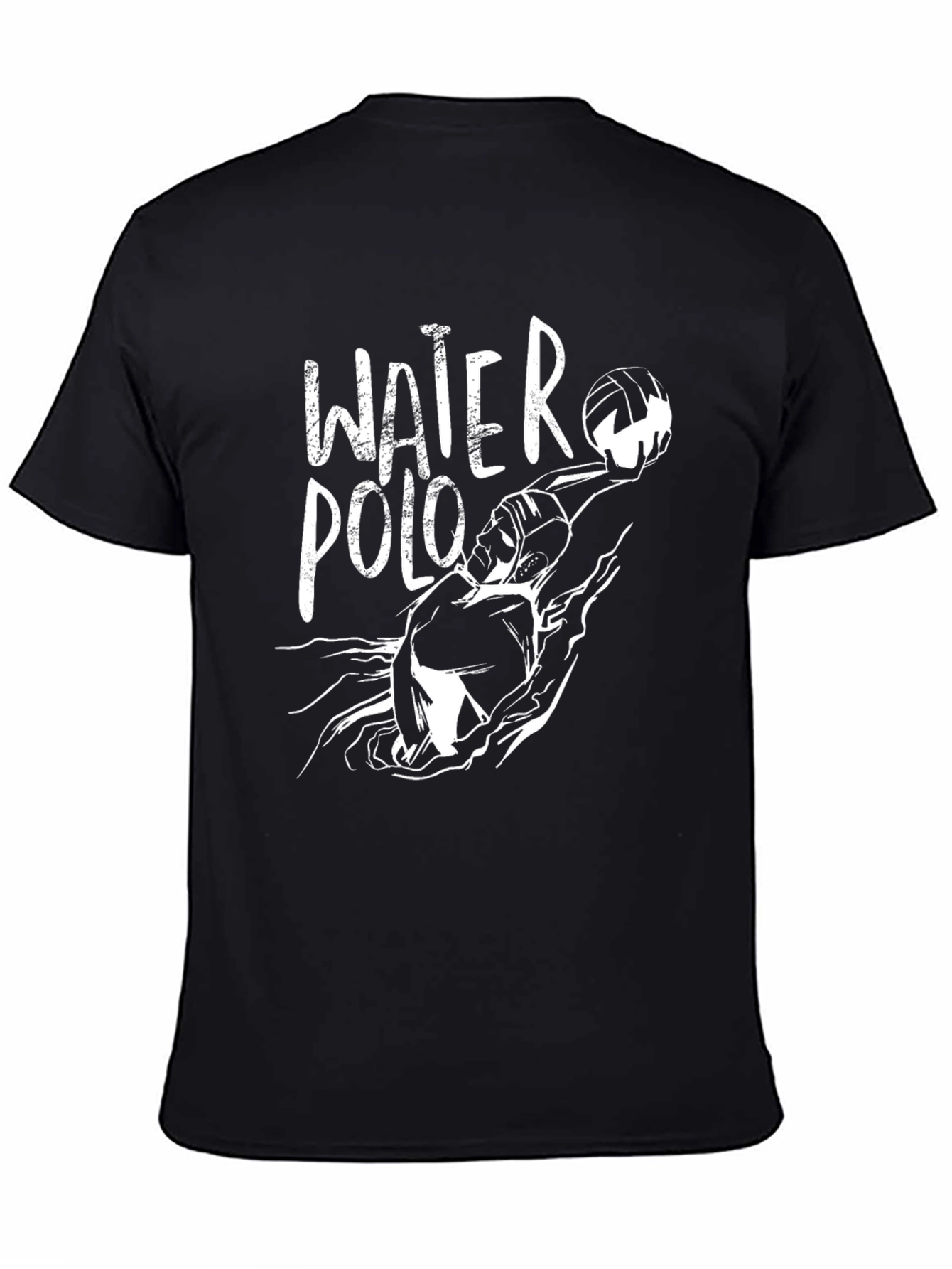 Water Polo Graphic Tee - Black Cotton Shirt