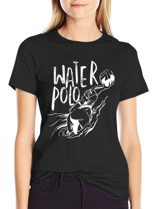 Water Polo Graphic Tee - Black Cotton Shirt