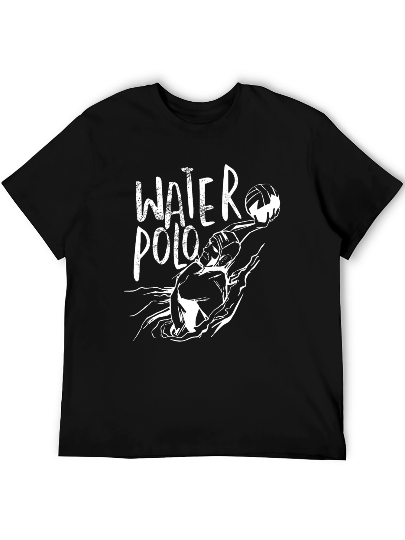 Water Polo Graphic Tee - Black Cotton Shirt