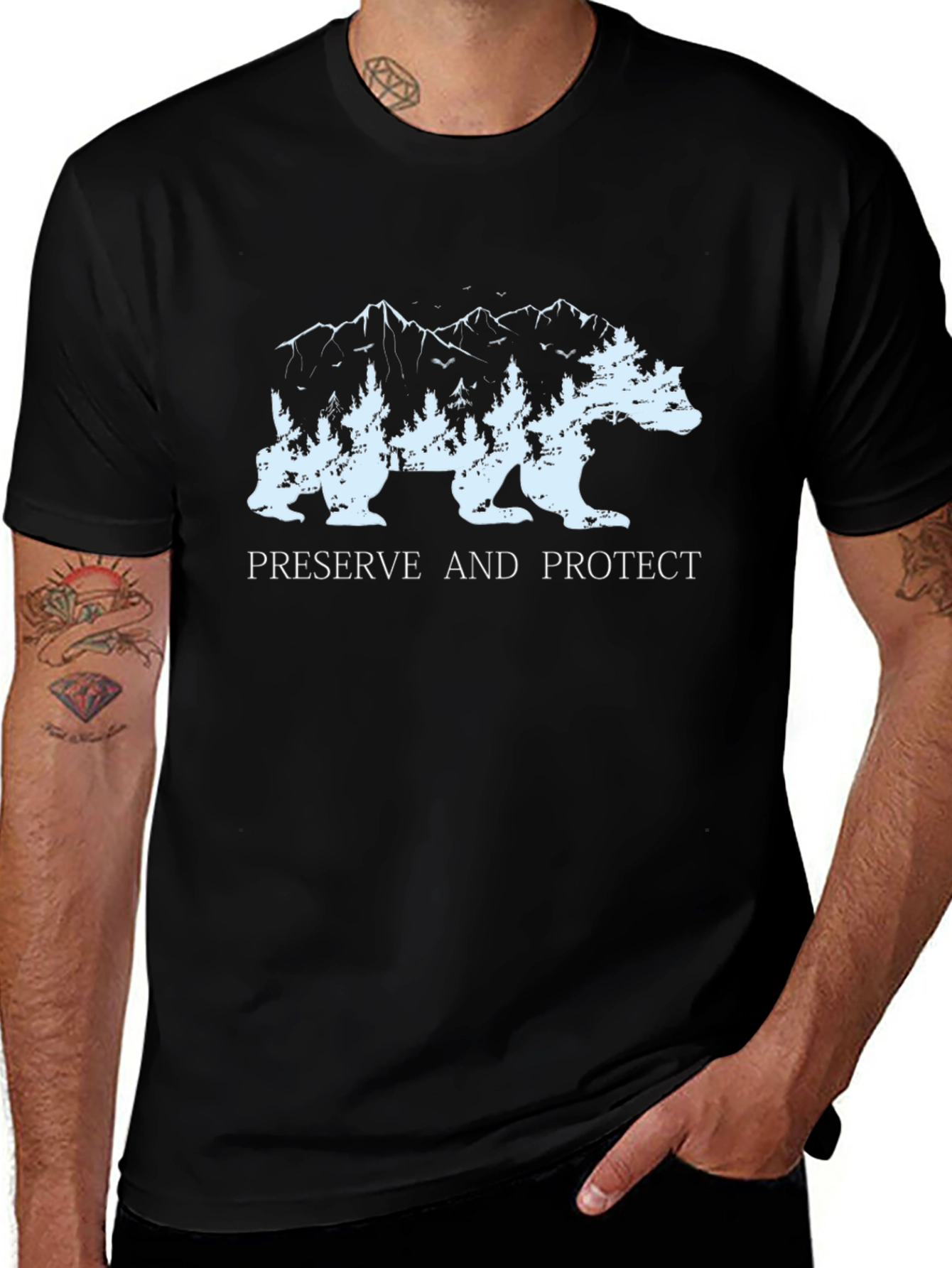 Preserve and Protect Bear Graphic T-Shirt