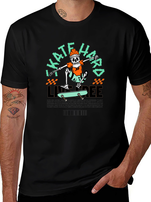 Skate Hard Live Free Graphic Tee