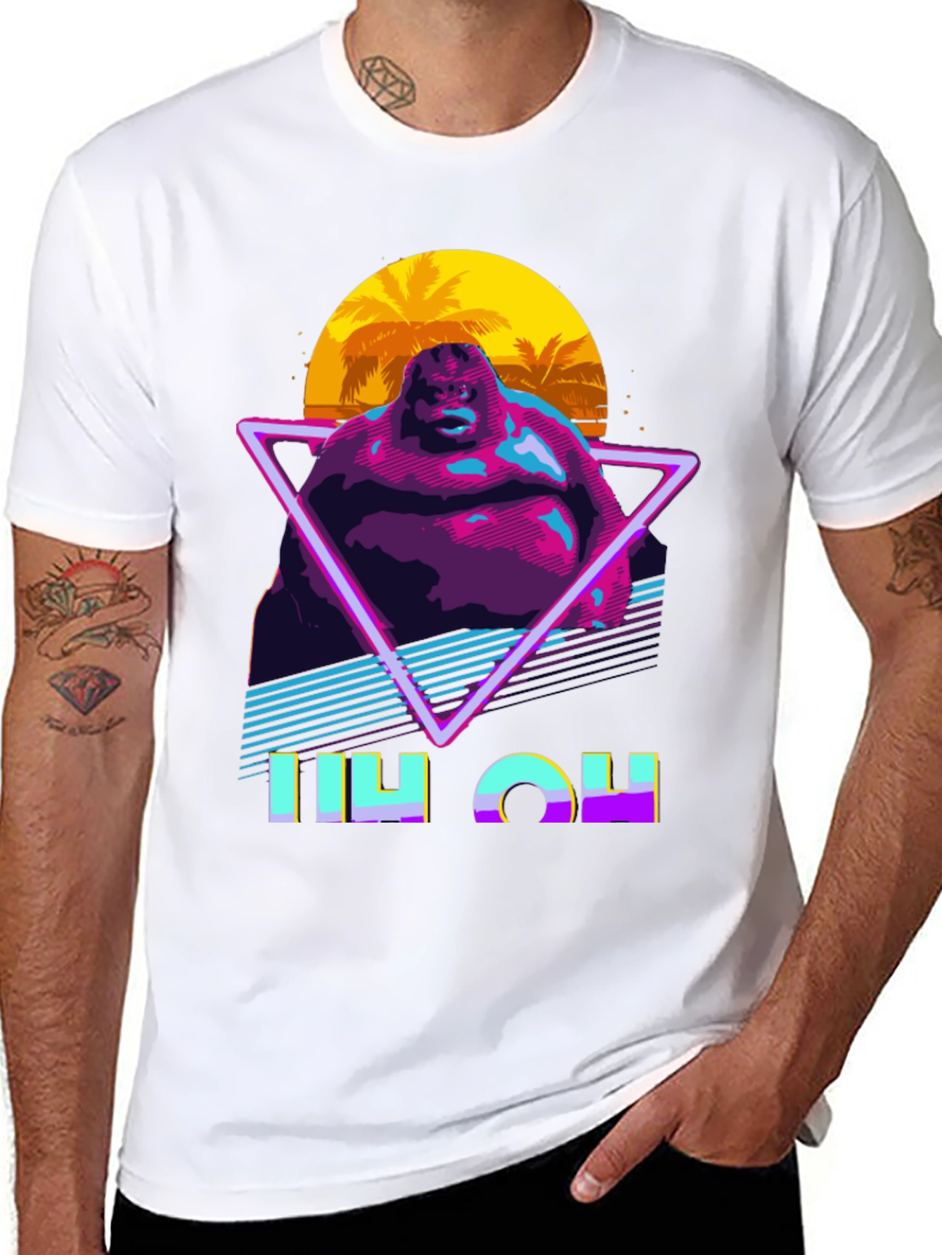 Retro Blob Man Graphic T-Shirt