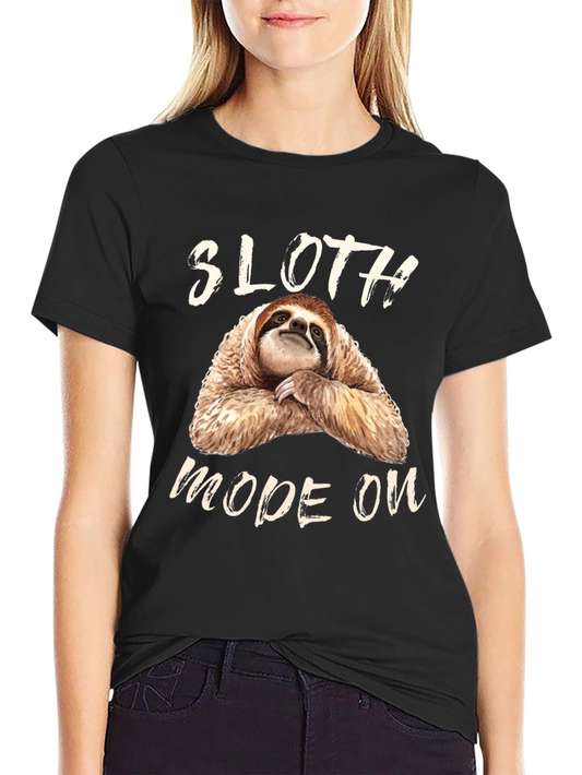 Sloth Mode On Graphic Tee - Relaxed Fit