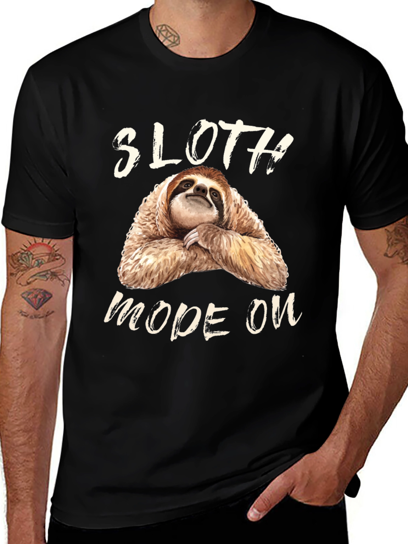 Sloth Mode On Graphic Tee - Relaxed Fit