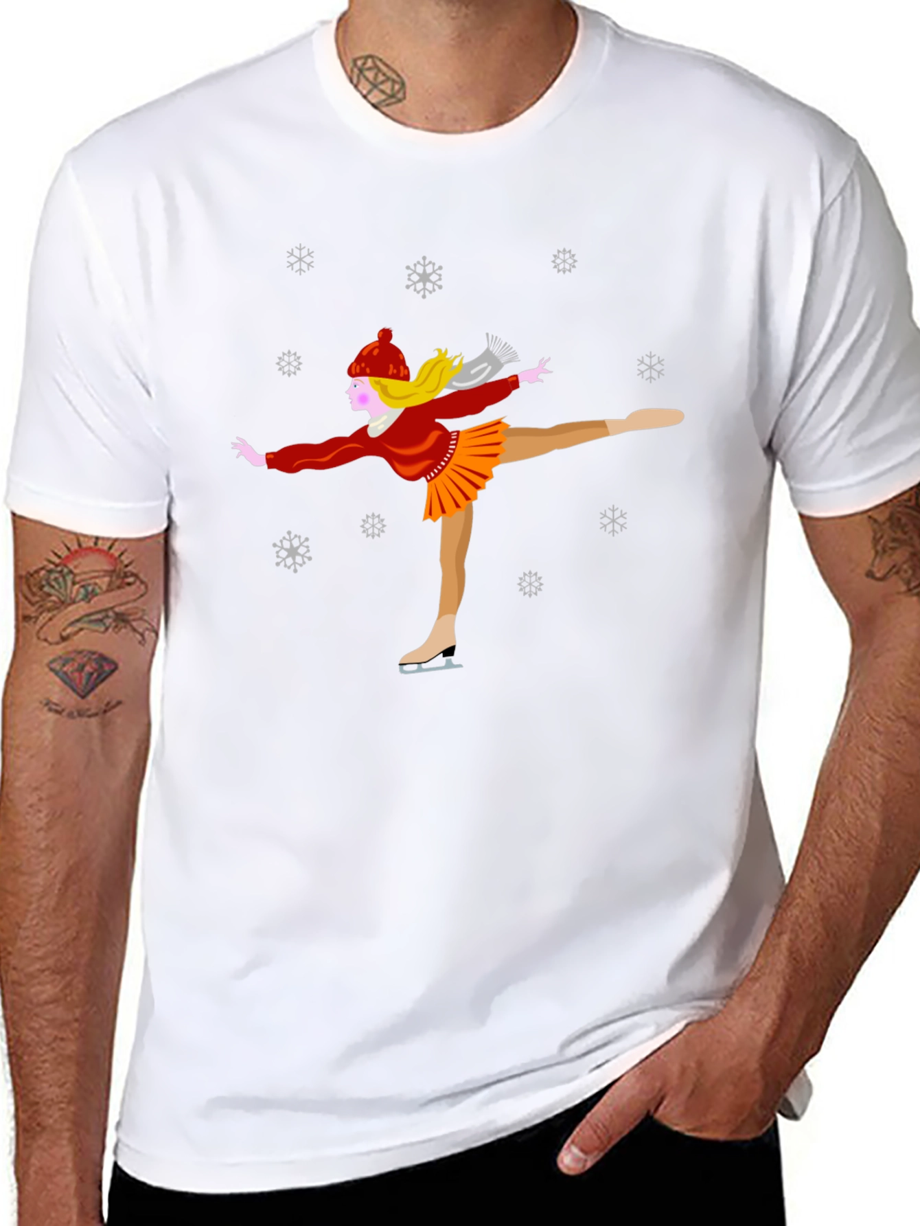 Winter Ice Skater Graphic Tee