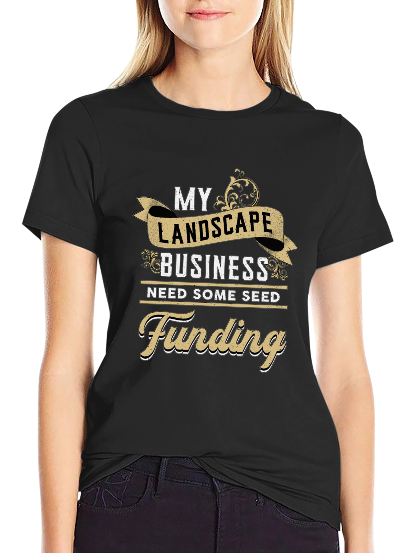 Landscape Business Funding T-Shirt - Black