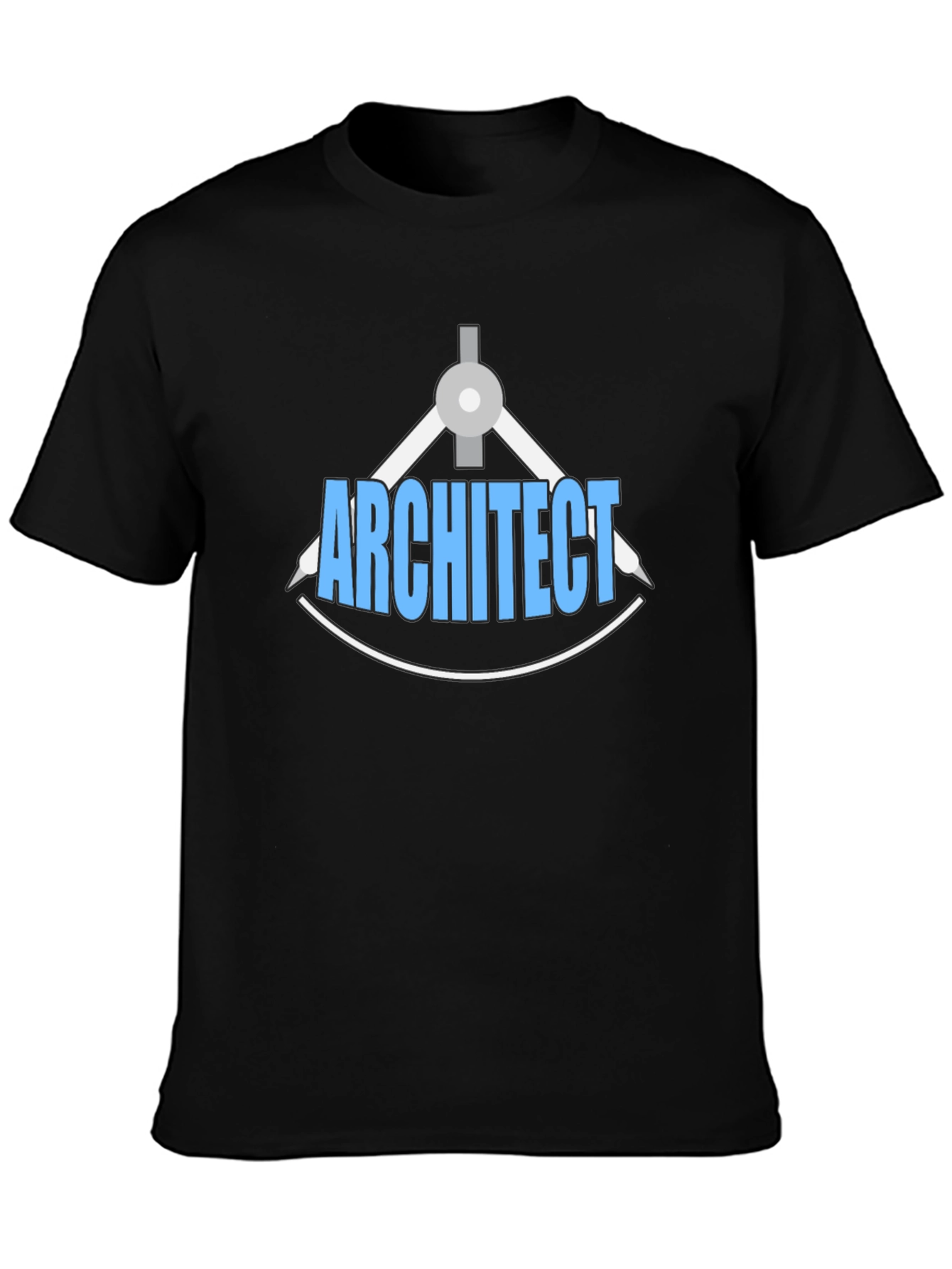 Architect Design T-Shirt - Drafting Compass Blueprint Tee