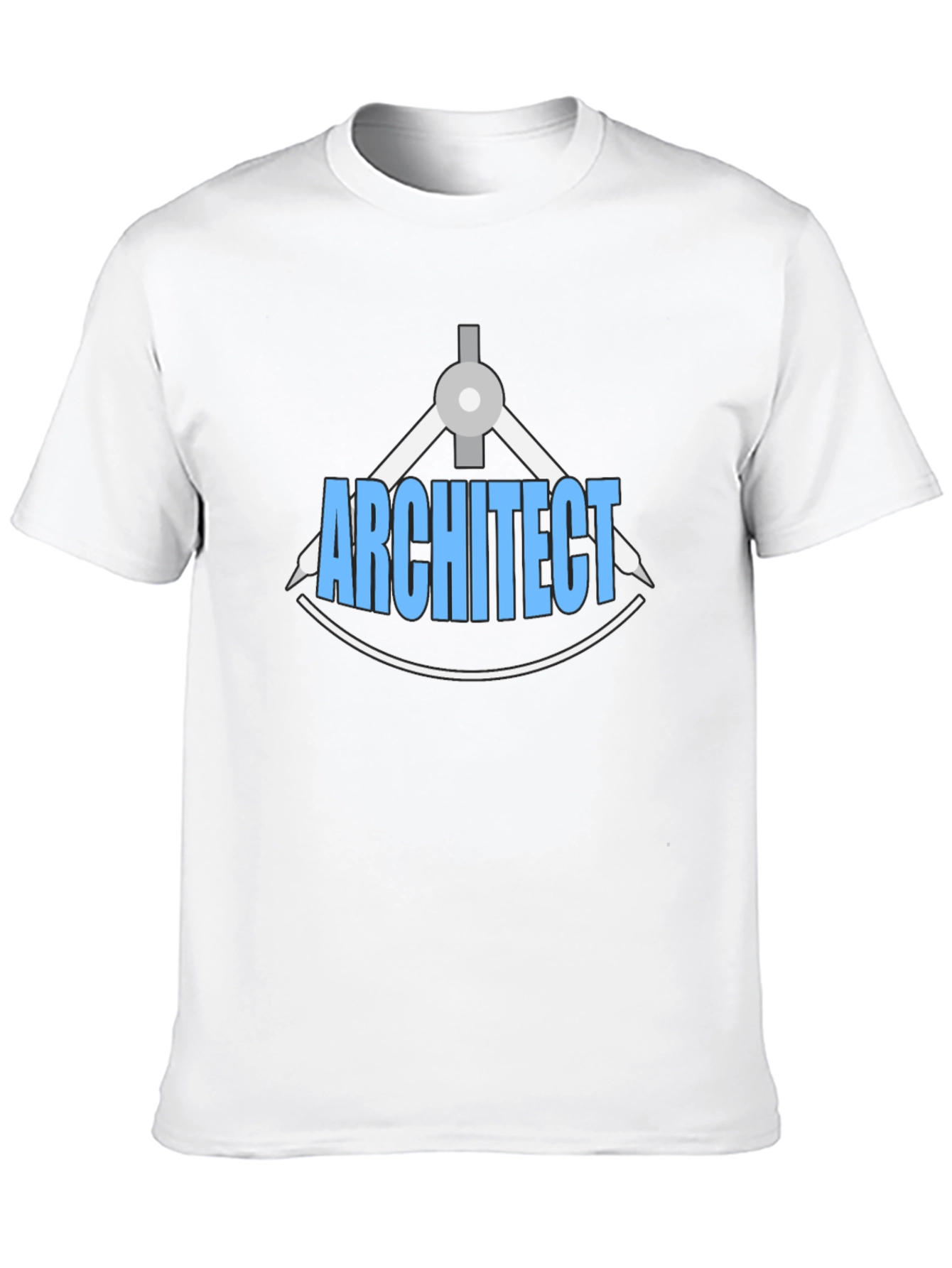 Architect Design T-Shirt - Drafting Compass Blueprint Tee