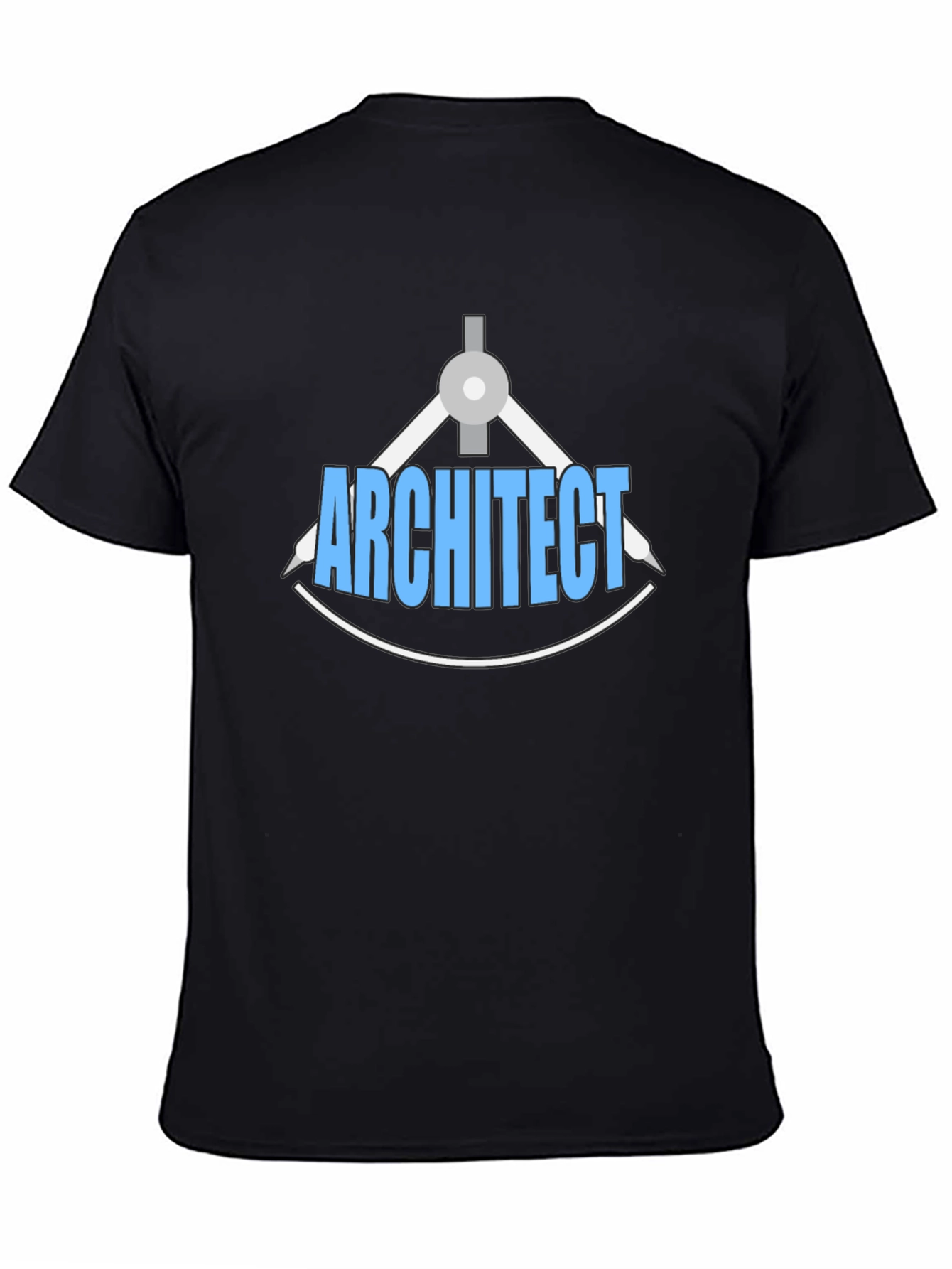 Architect Design T-Shirt - Drafting Compass Blueprint Tee