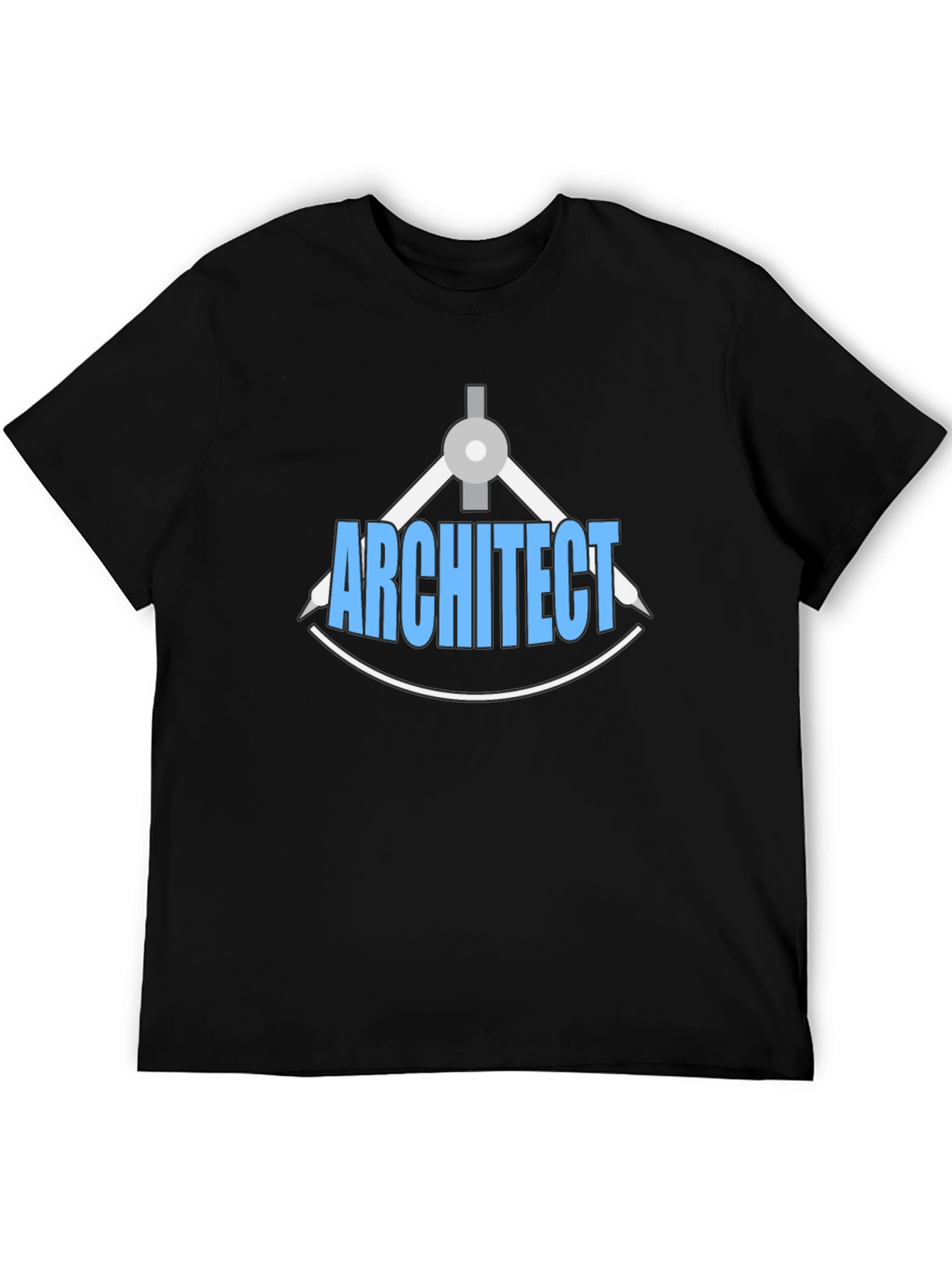 Architect Design T-Shirt - Drafting Compass Blueprint Tee