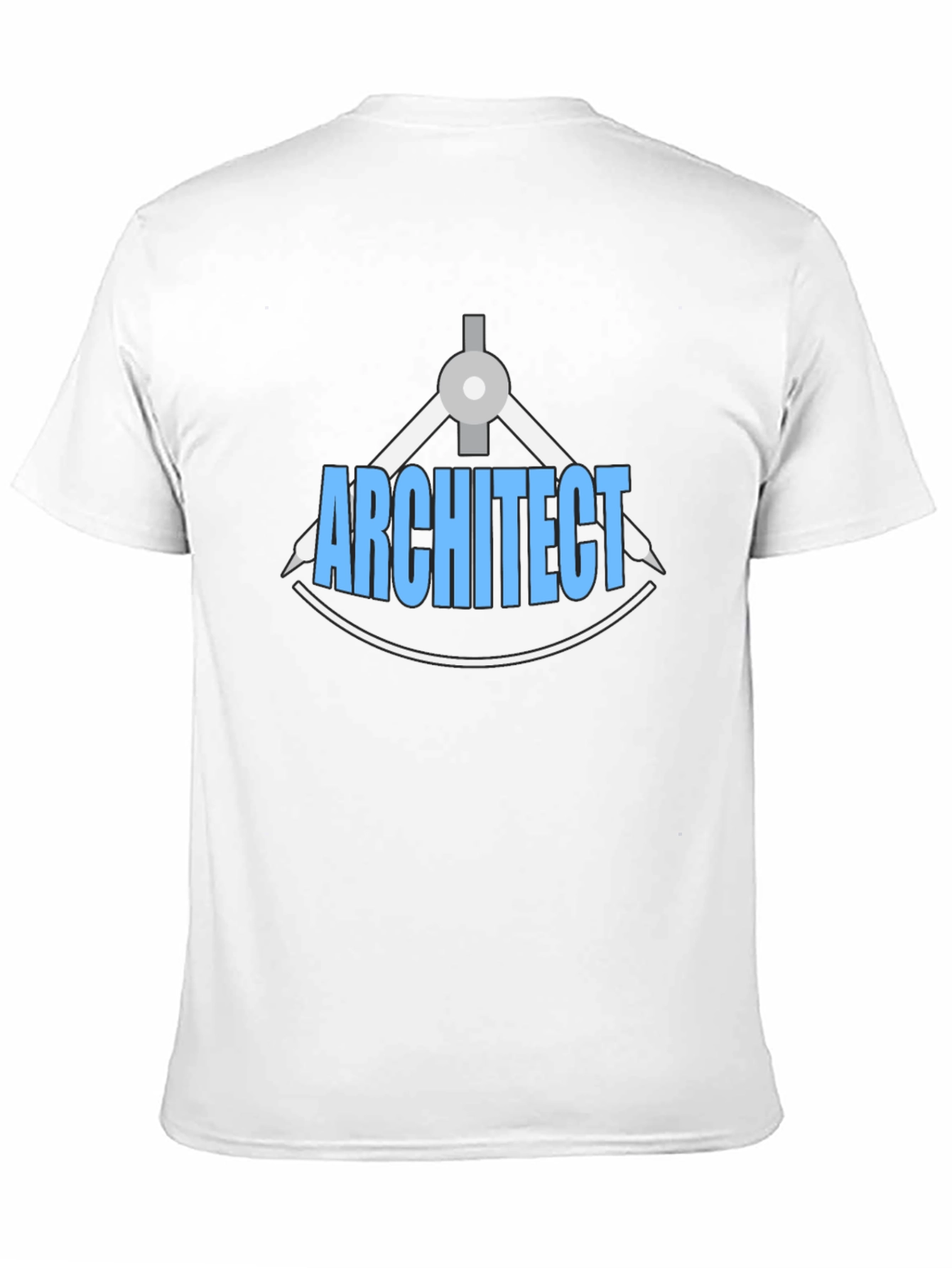 Architect Design T-Shirt - Drafting Compass Blueprint Tee