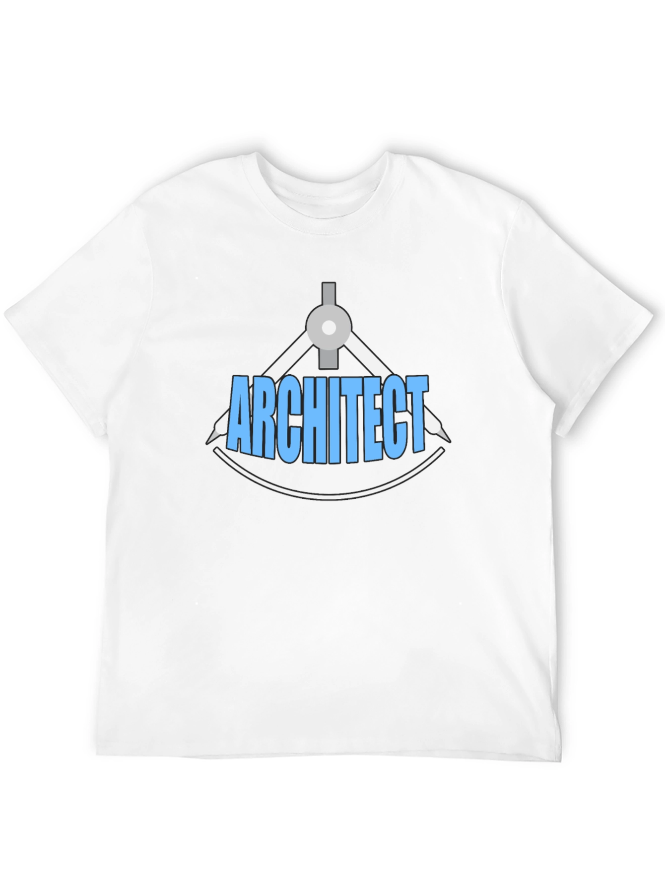 Architect Design T-Shirt - Drafting Compass Blueprint Tee