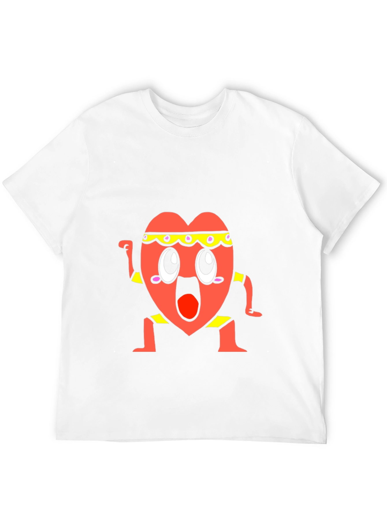 Funny Heart Character T-Shirt