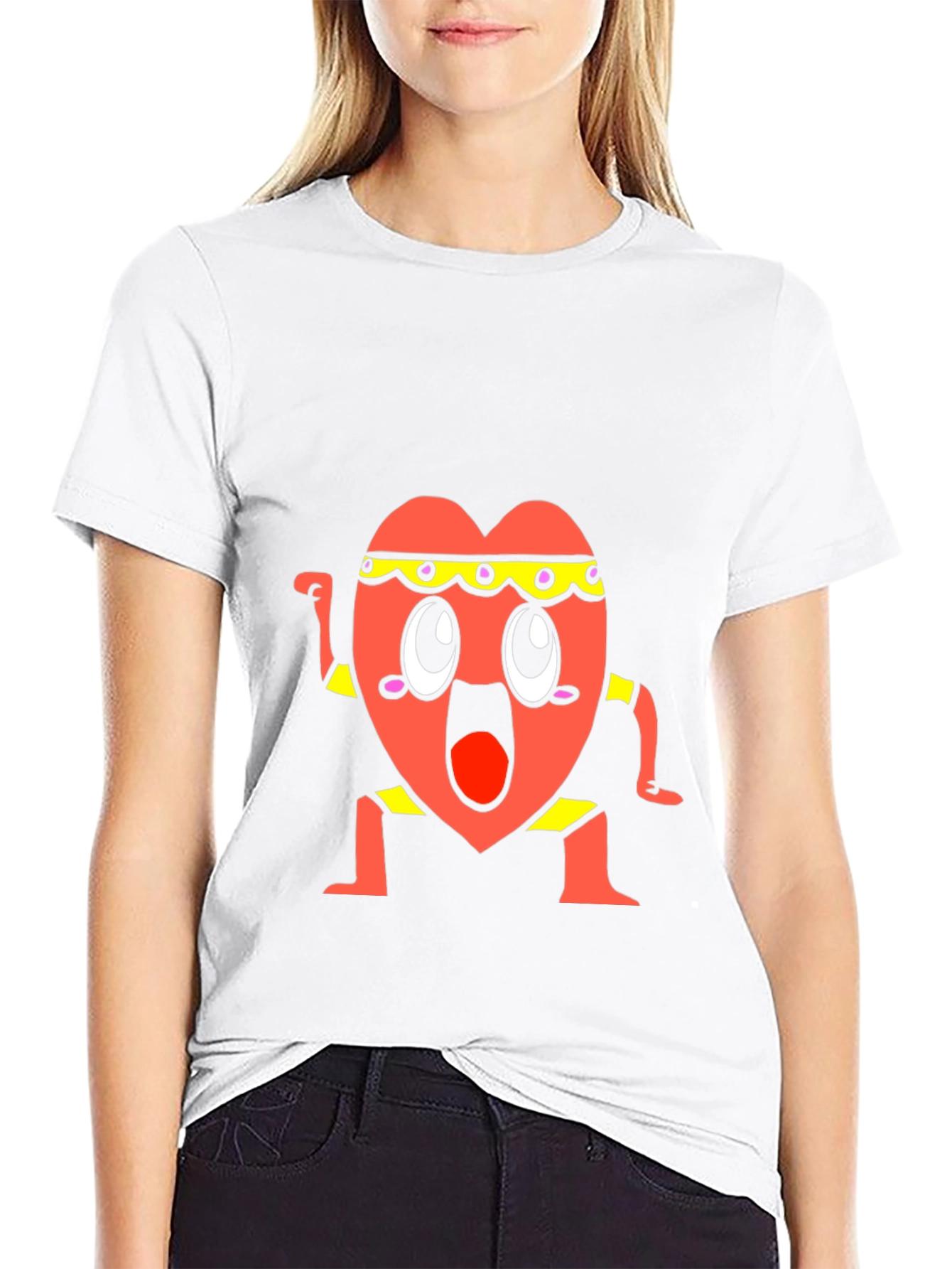 Funny Heart Character T-Shirt