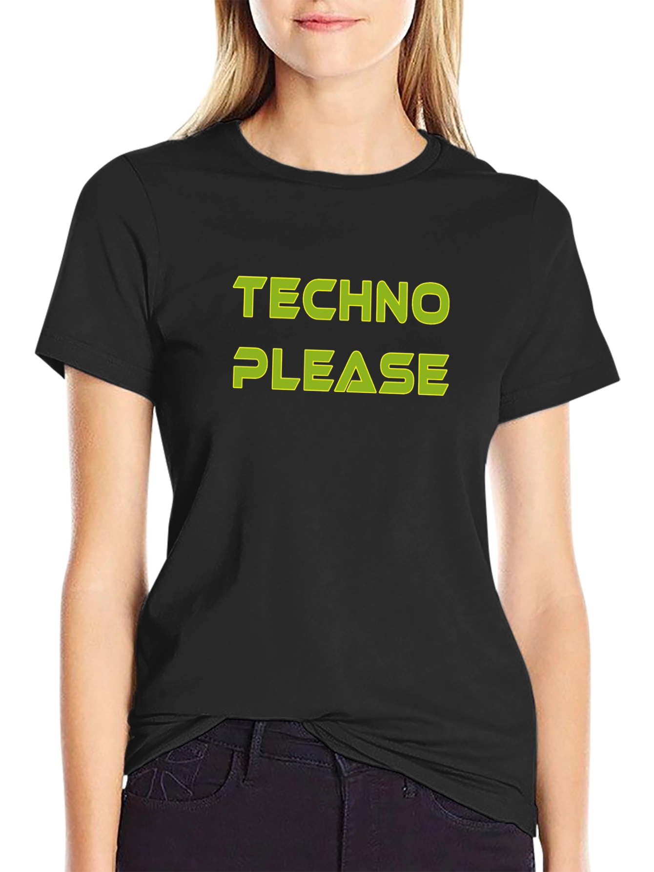 Techno Please Graphic T-Shirt