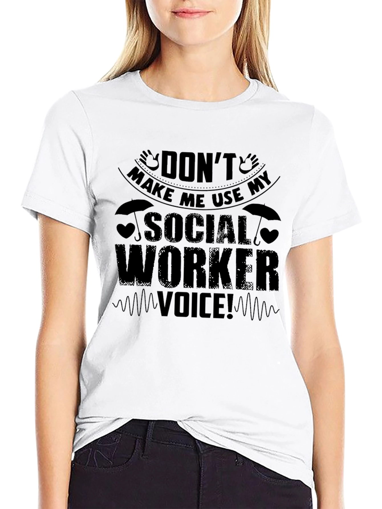 Social Worker Voice Graphic T-Shirt - Black