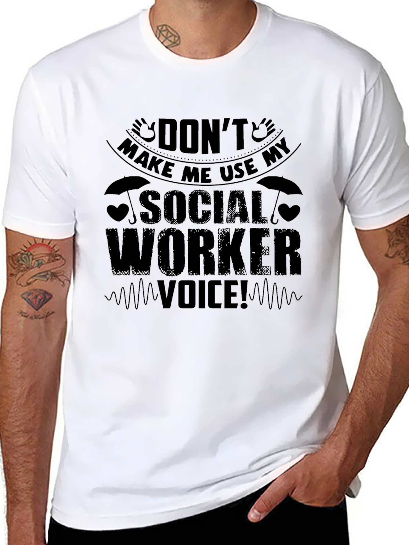 Social Worker Voice Graphic T-Shirt - Black