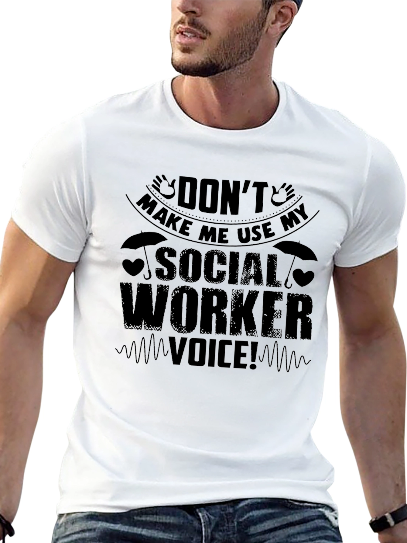 Social Worker Voice Graphic T-Shirt - Black