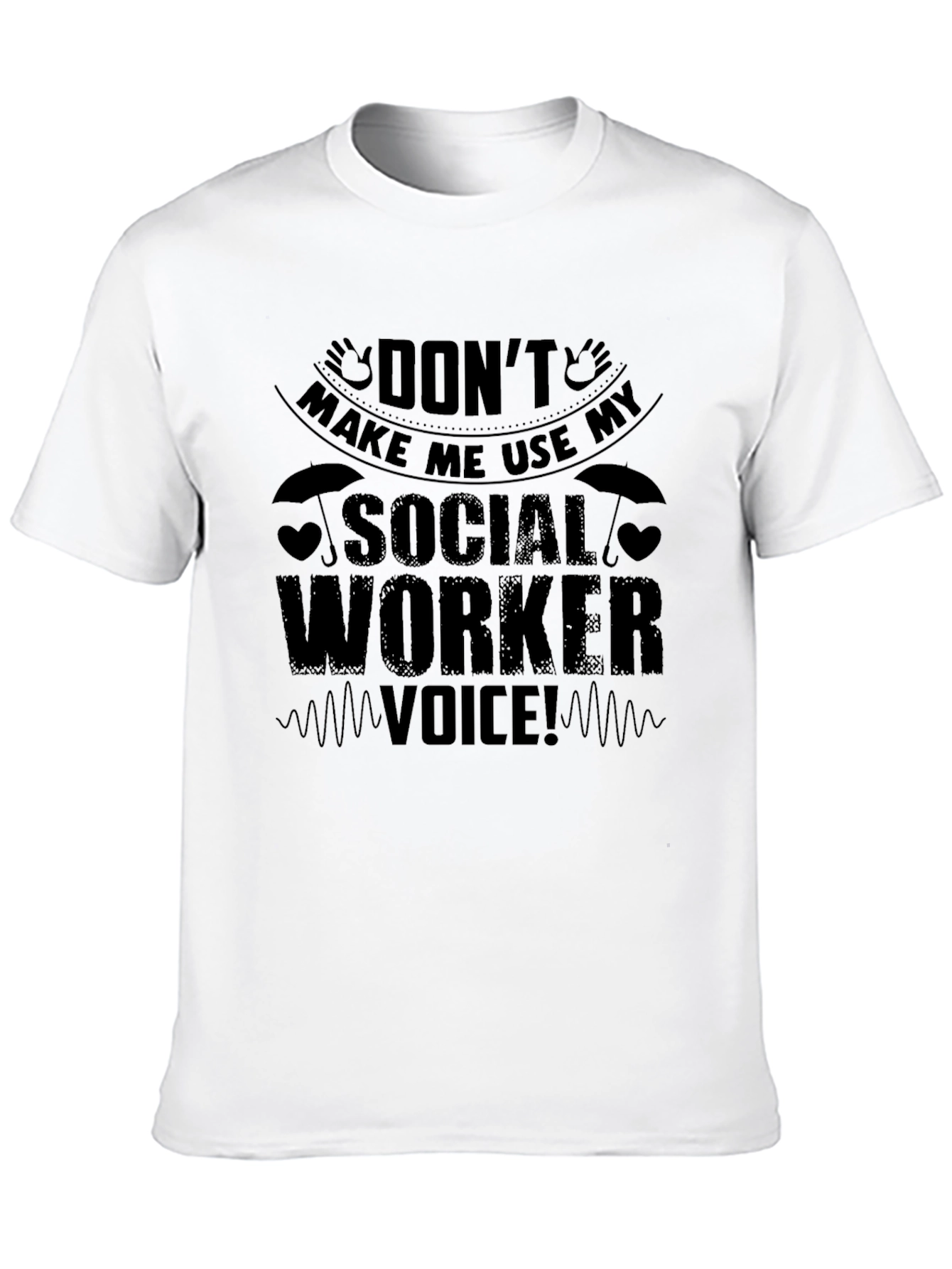 Social Worker Voice Graphic T-Shirt - Black