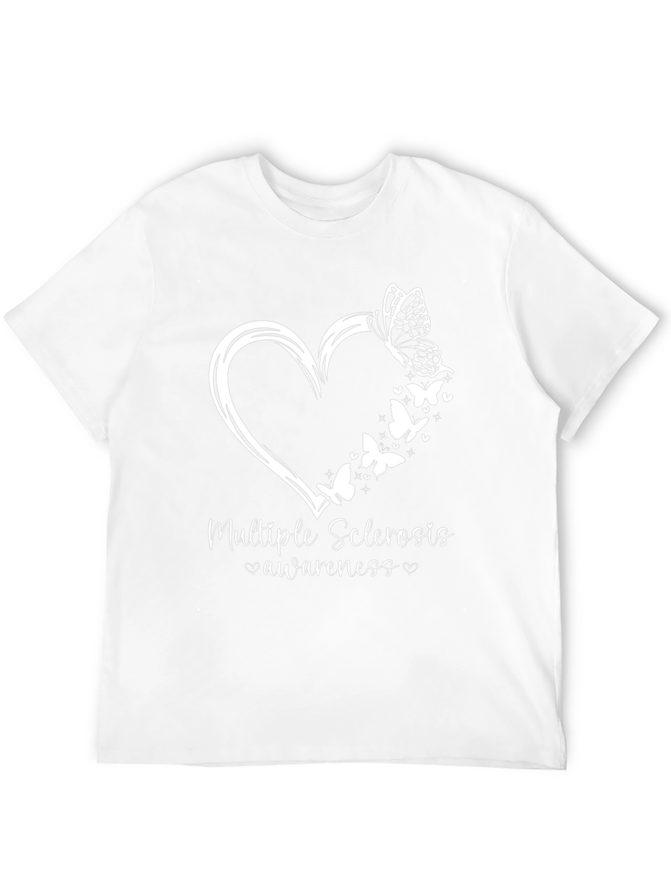 Multiple Sclerosis Awareness Butterfly Heart T-Shirt