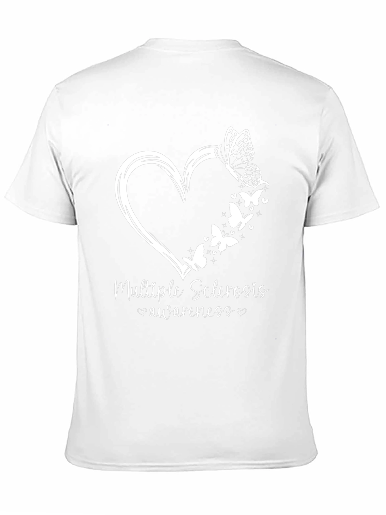 Multiple Sclerosis Awareness Butterfly Heart T-Shirt