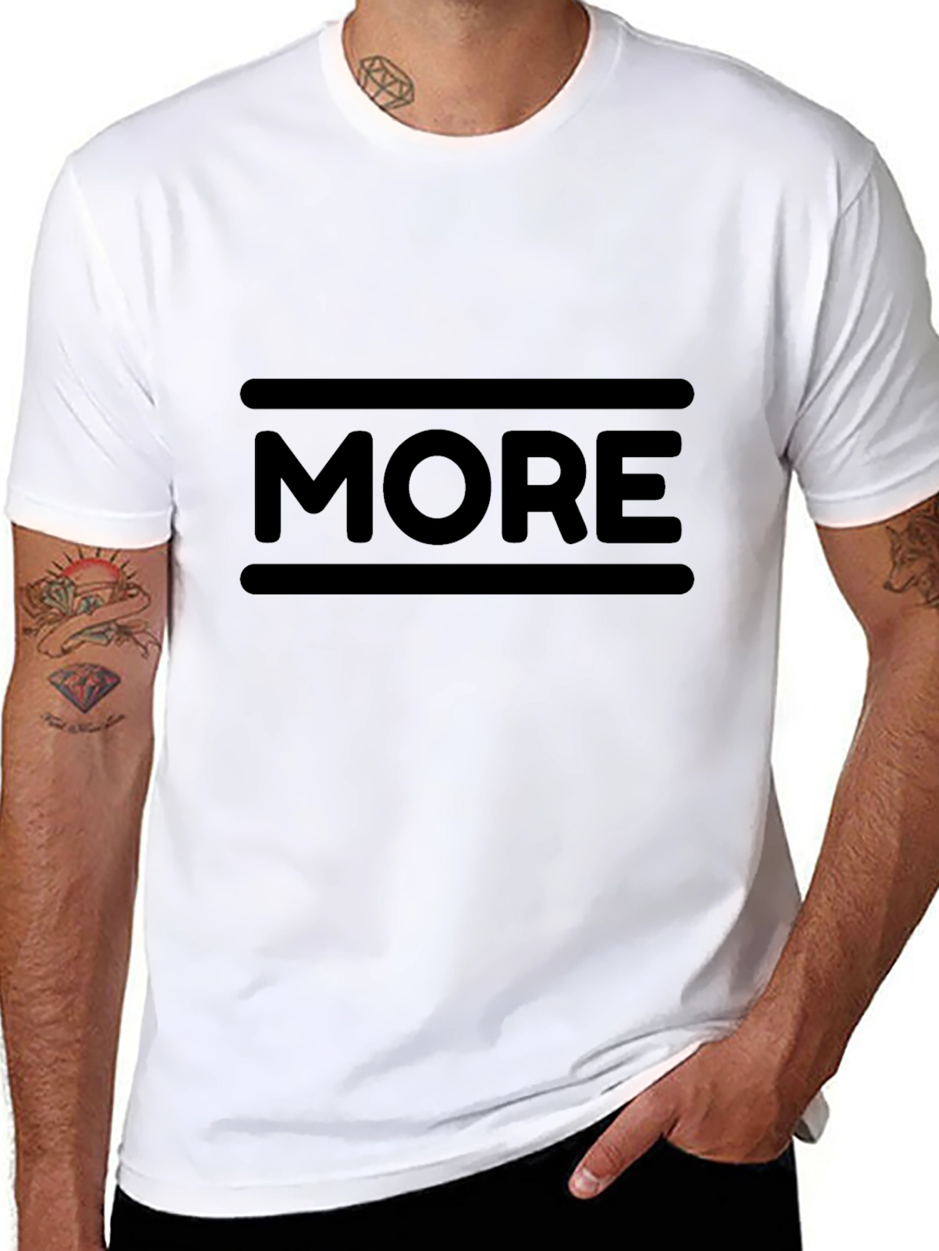 More Graphic Print Black Cotton T-Shirt