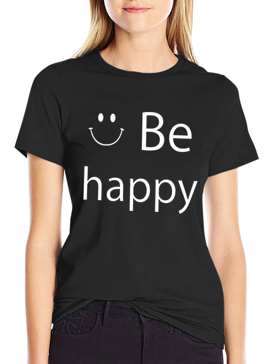 Be Happy Graphic Tee - Stylish Comfort