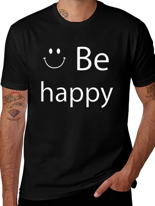 Be Happy Graphic Tee - Stylish Comfort
