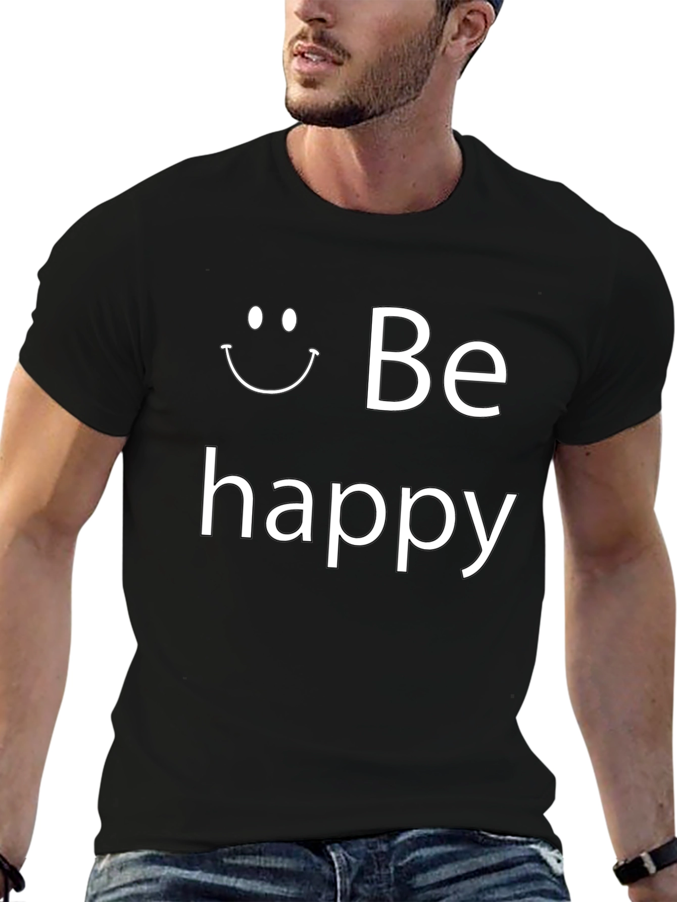 Be Happy Graphic Tee - Stylish Comfort