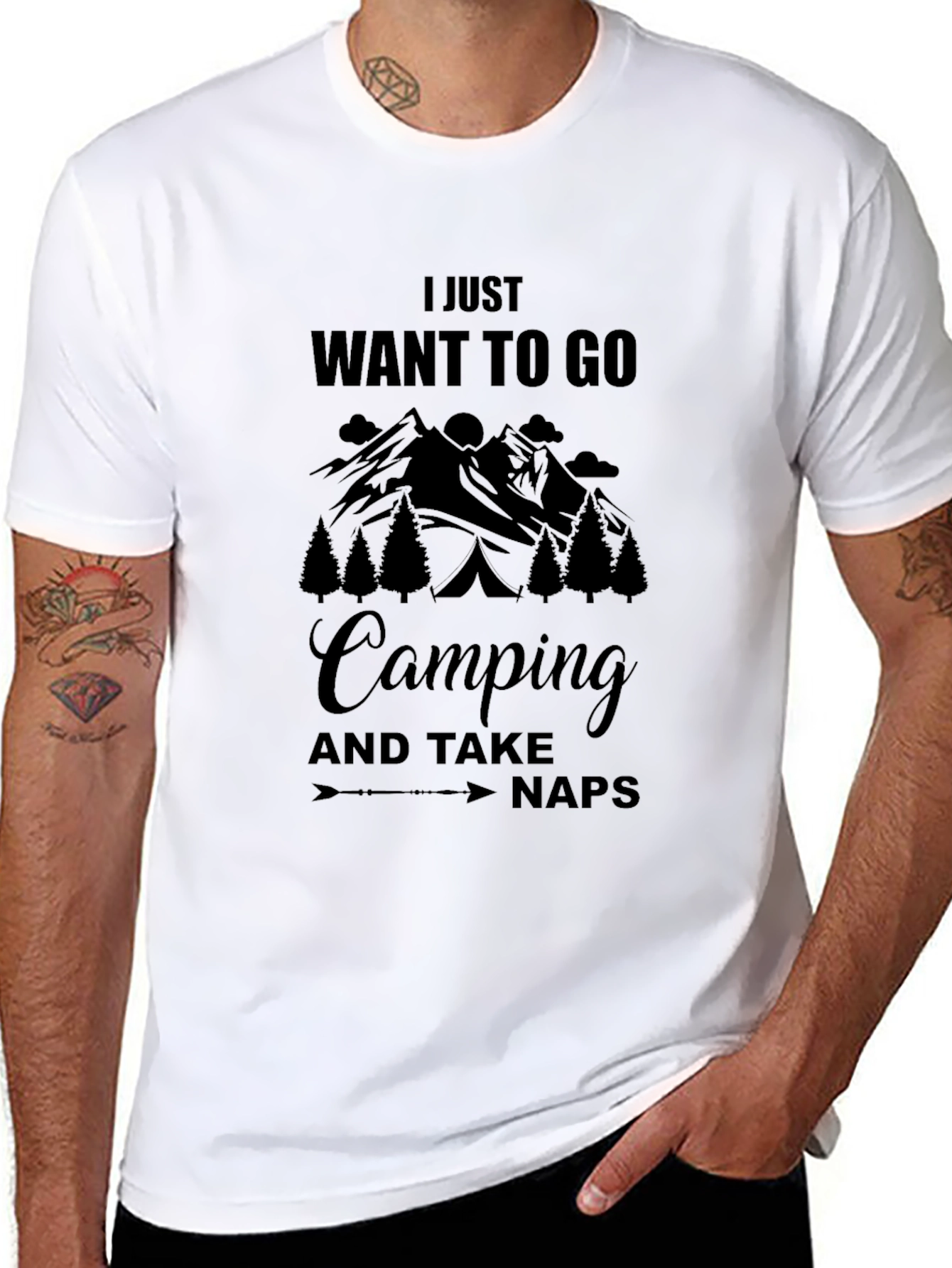 Camping and Naps Graphic T-Shirt