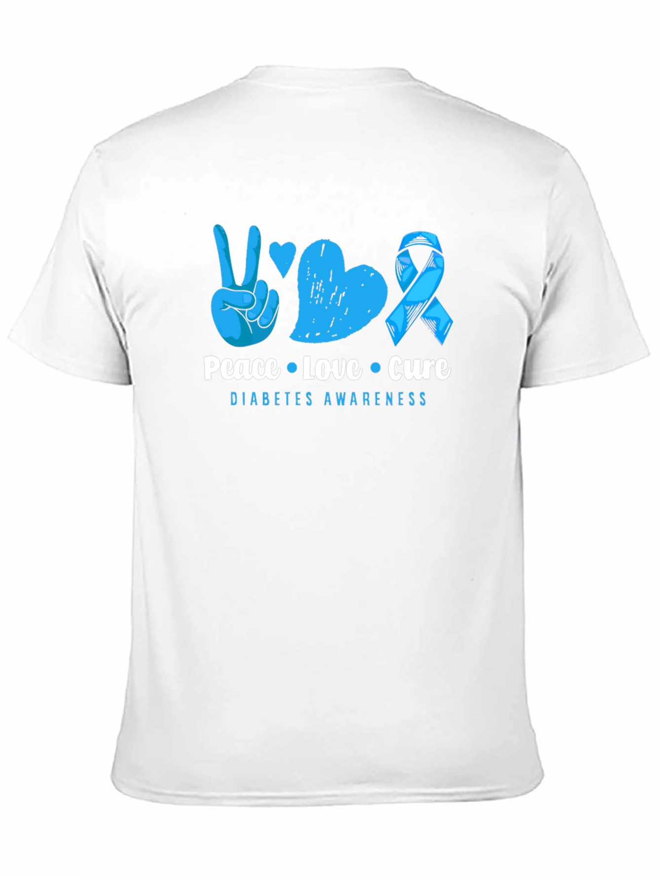 Peace Love Cure Diabetes Awareness T-Shirt