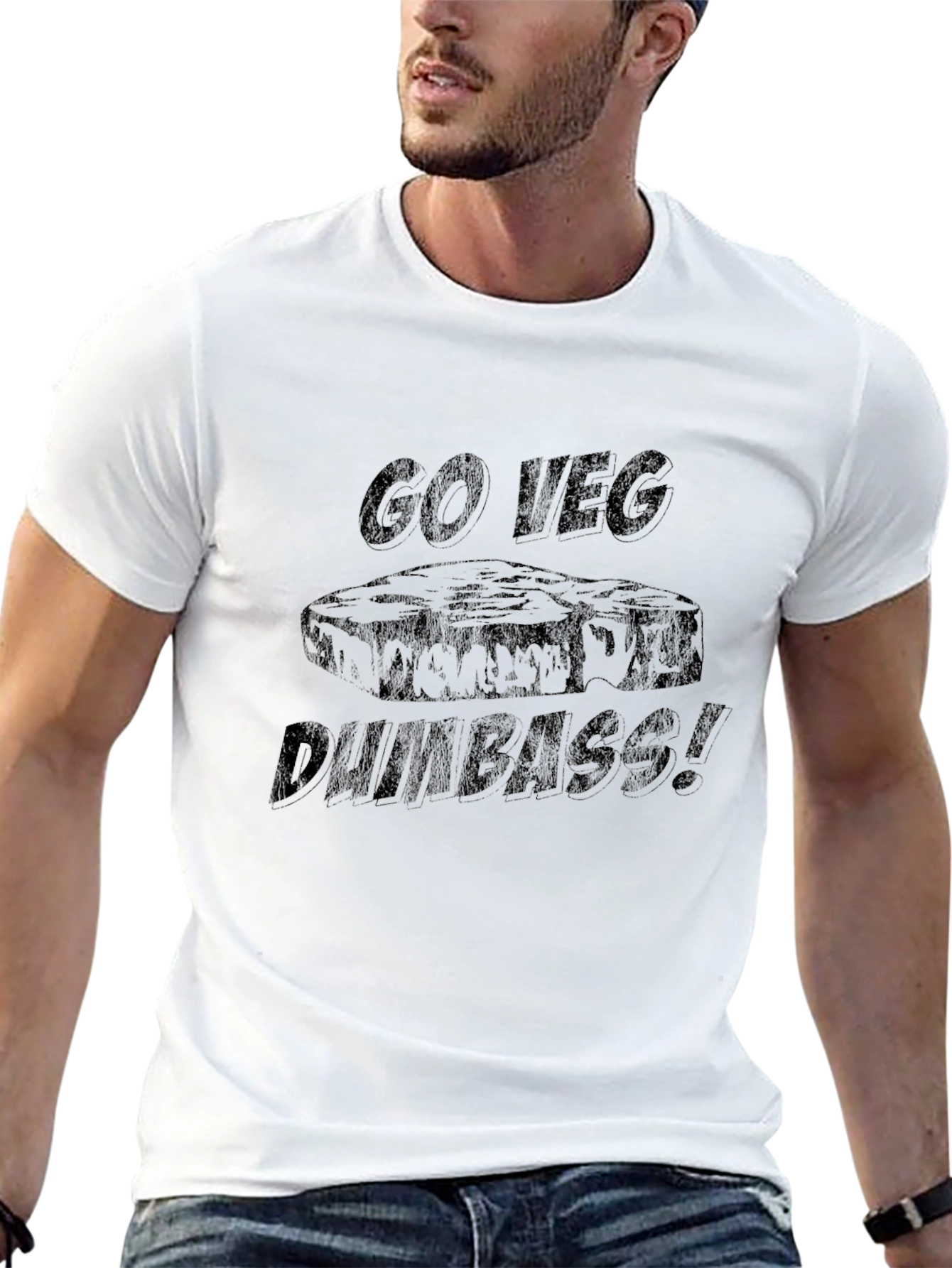 Go Veg Dumbass Black T-Shirt